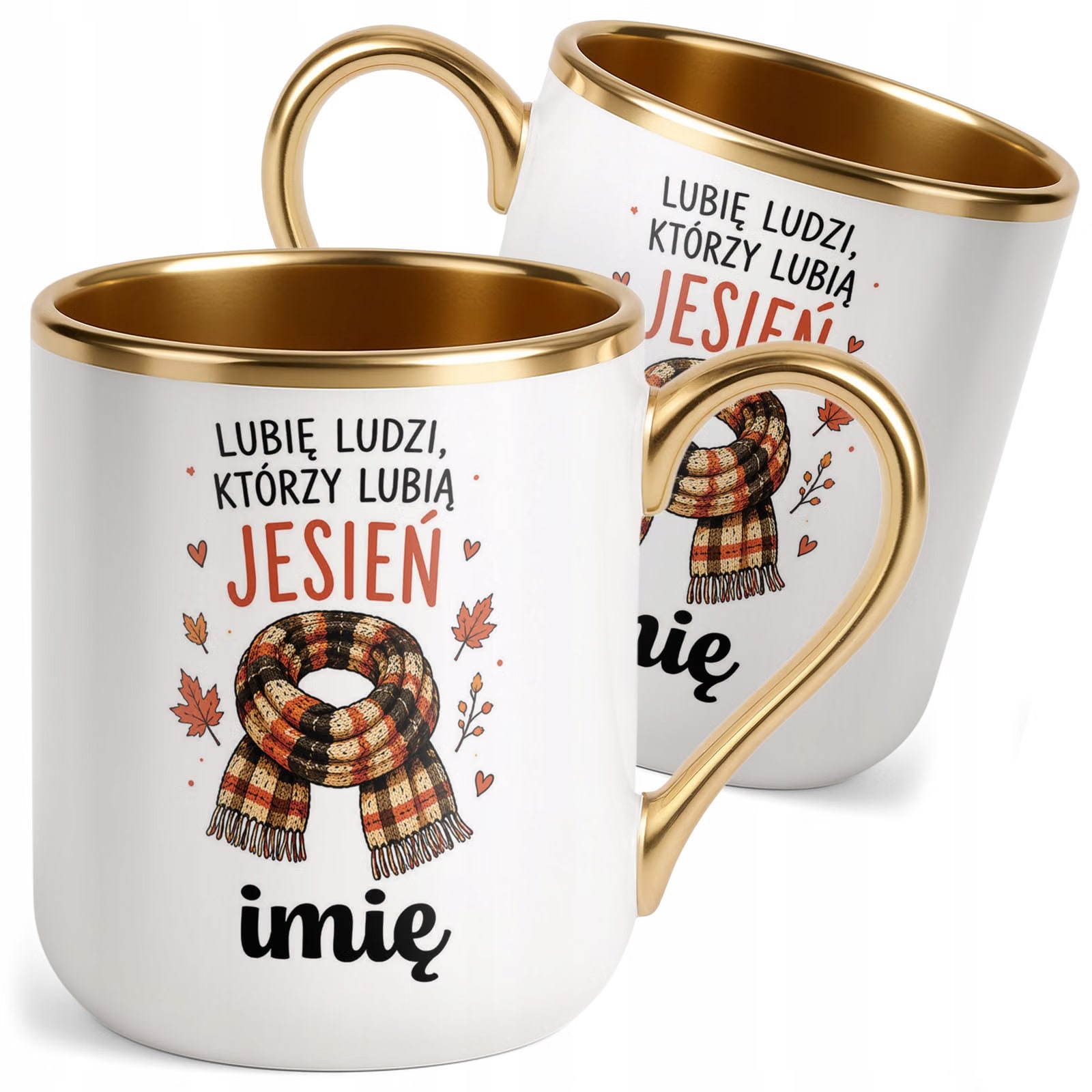 Kubek Personalizowany z nadrukiem Premium Złoty Jesienny Jesień