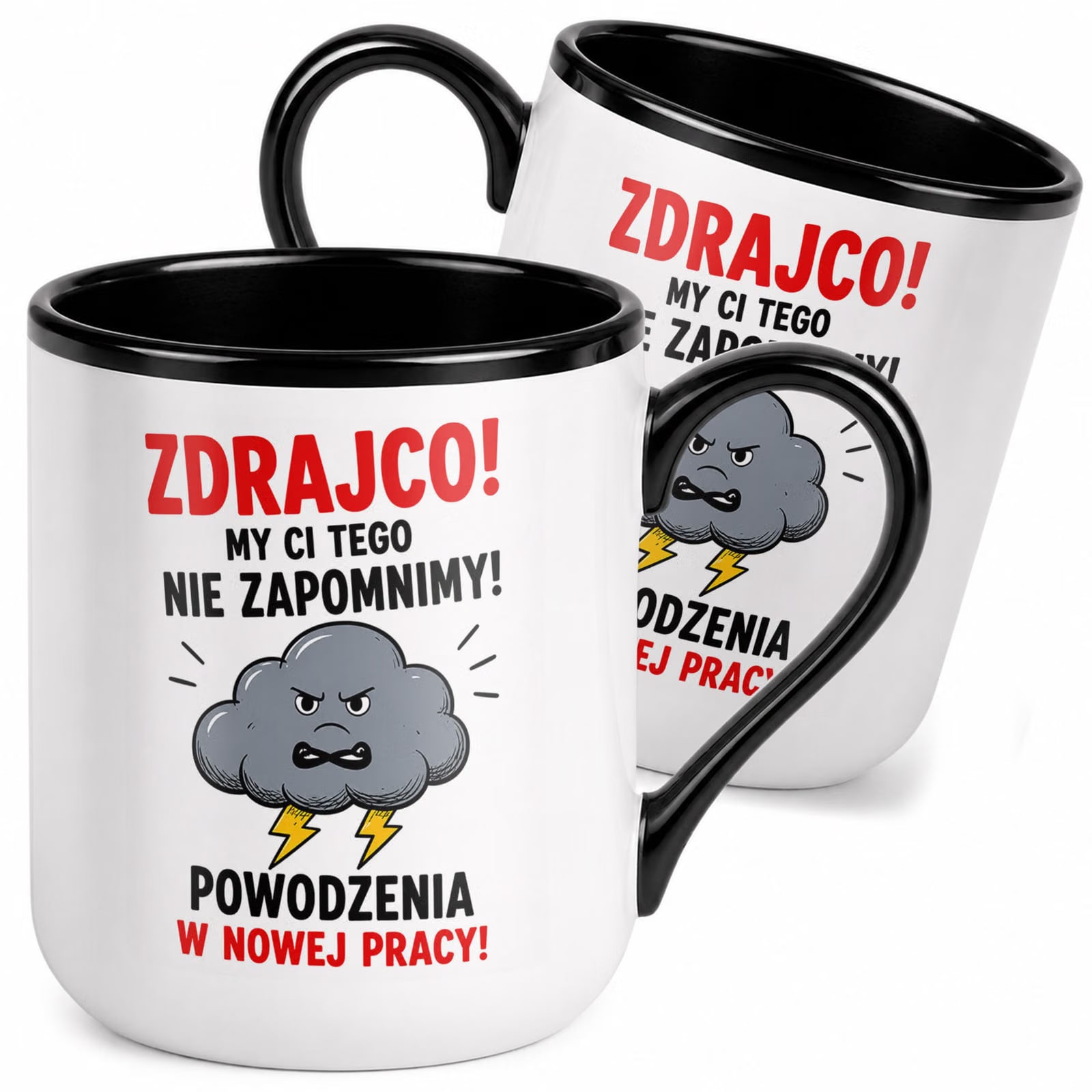 Kubek z nadrukiem Premium Czarny Pożegnanie Odejście z Pracy Prezent