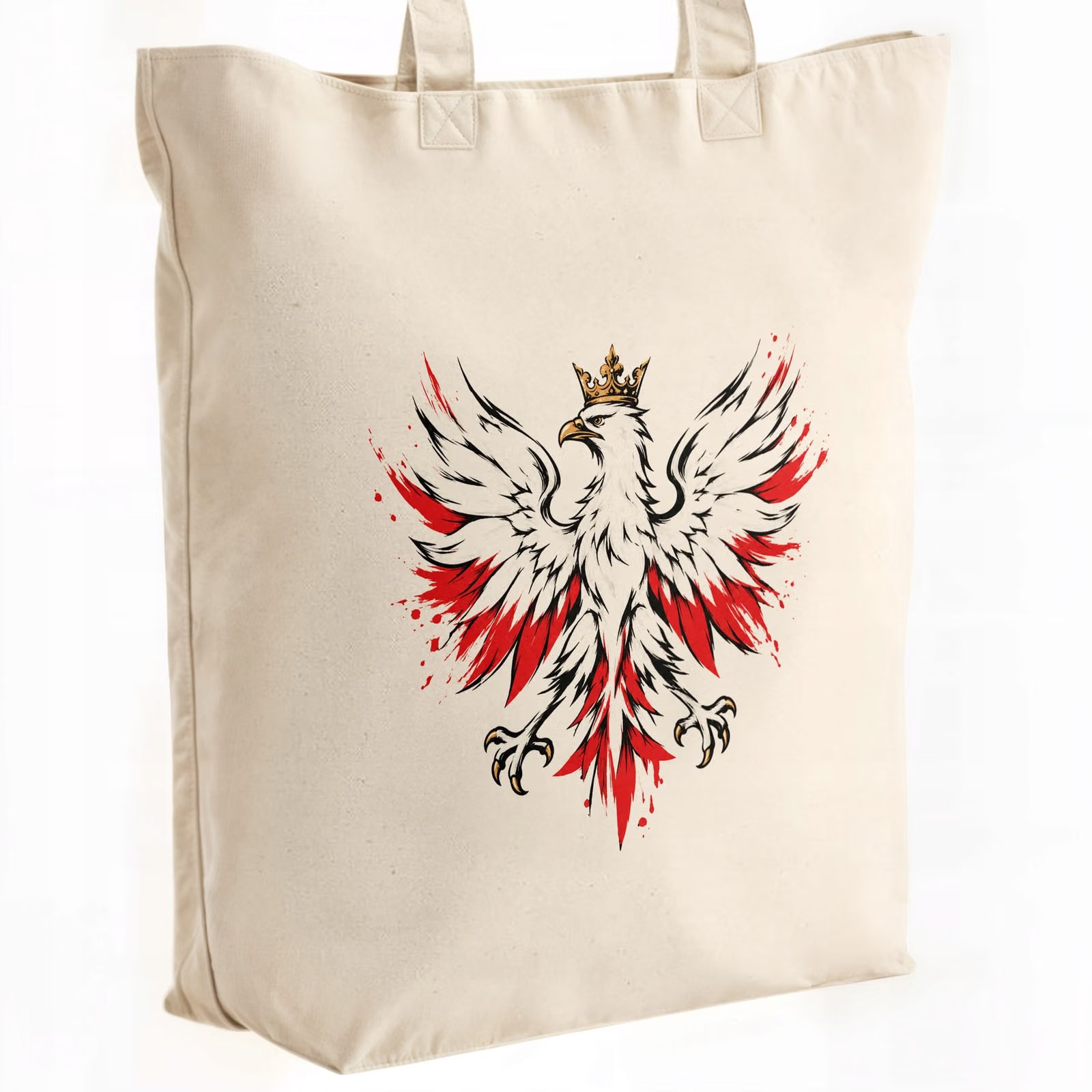 Torba shopper ecru premium patriotyczna święto niepodległości z nadrukiem