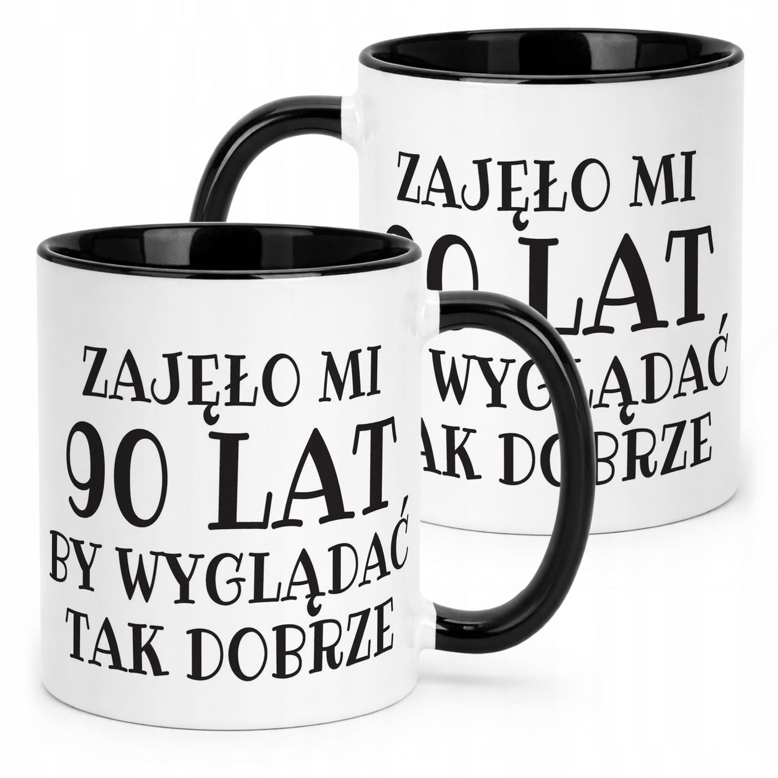 Kubek Czarny Zajęło Mi 90 Lat Na Urodziny Prezent Upominek