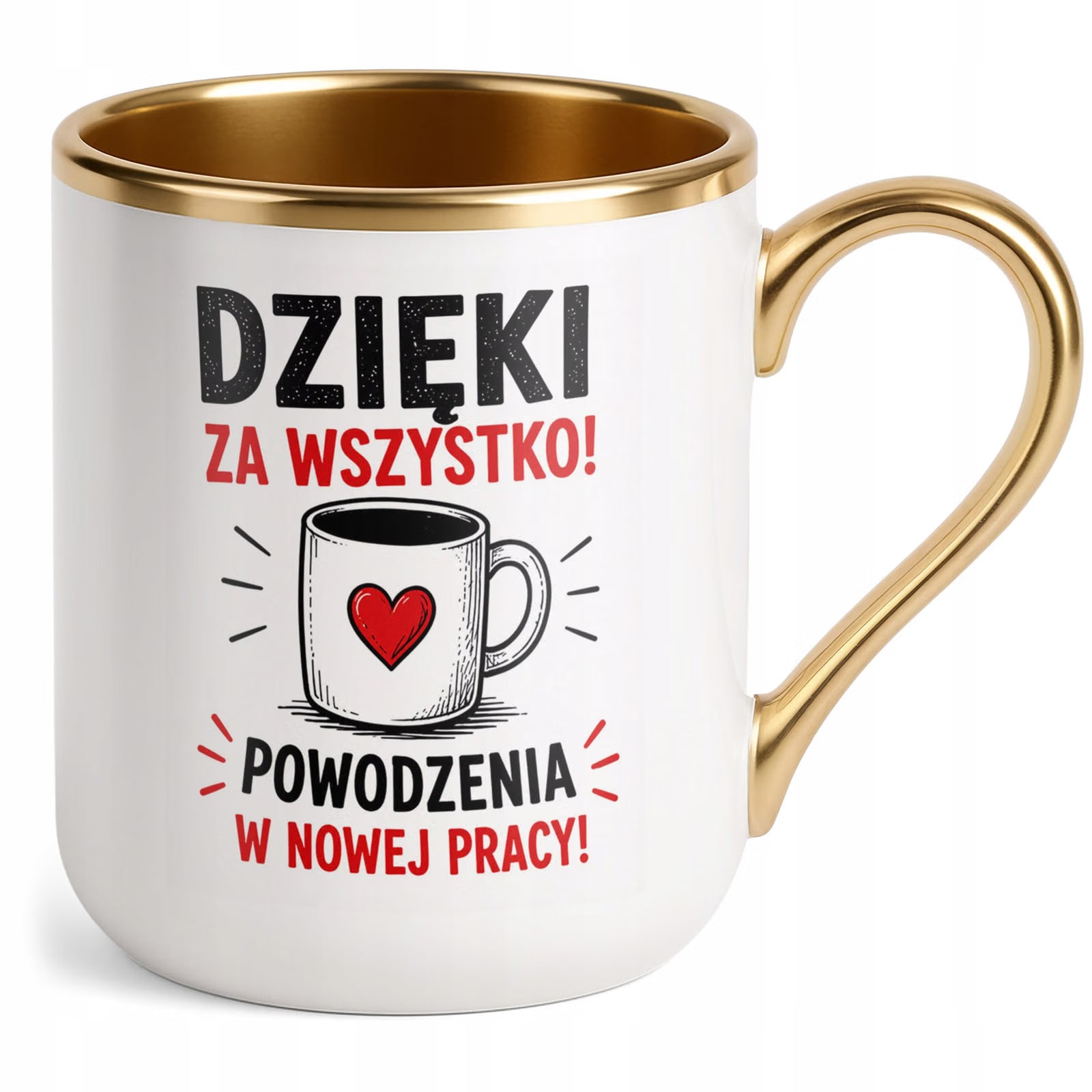 Kubek z nadrukiem Premium Złoty Pożegnanie Odejście z Pracy