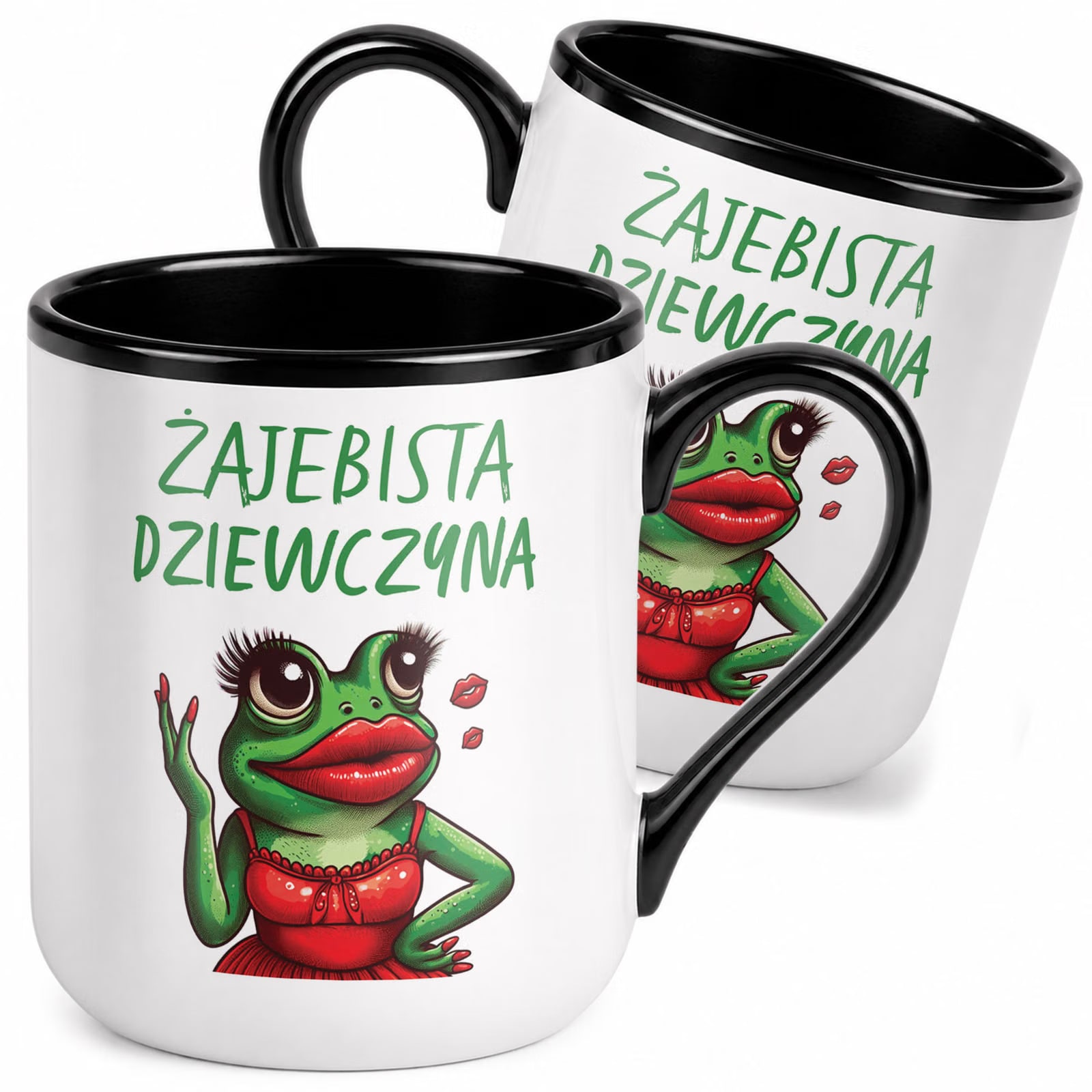Kubek z nadrukiem Premium Czarny Dzień Kobiet Dla Dziewczyny Prezent