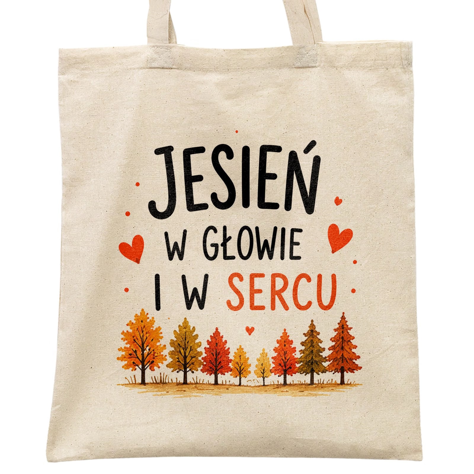 Zestaw Kubek Różowy Torba Shopper Ecru Z Nadrukiem Jesień Jesienny
