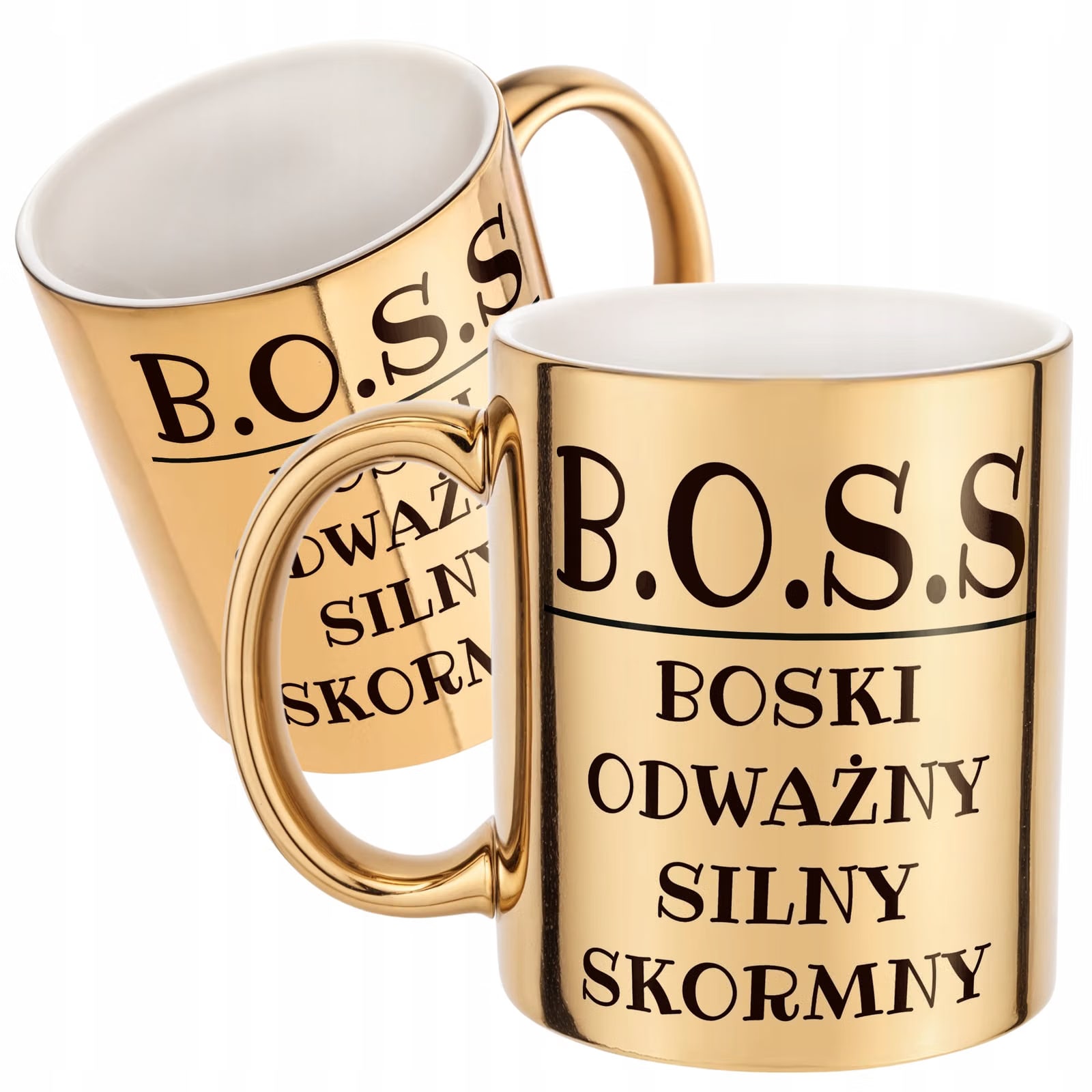 Złoty Kubek B.O.S.S Dla Mężczyzny Śmieszny Zabawny Prezent