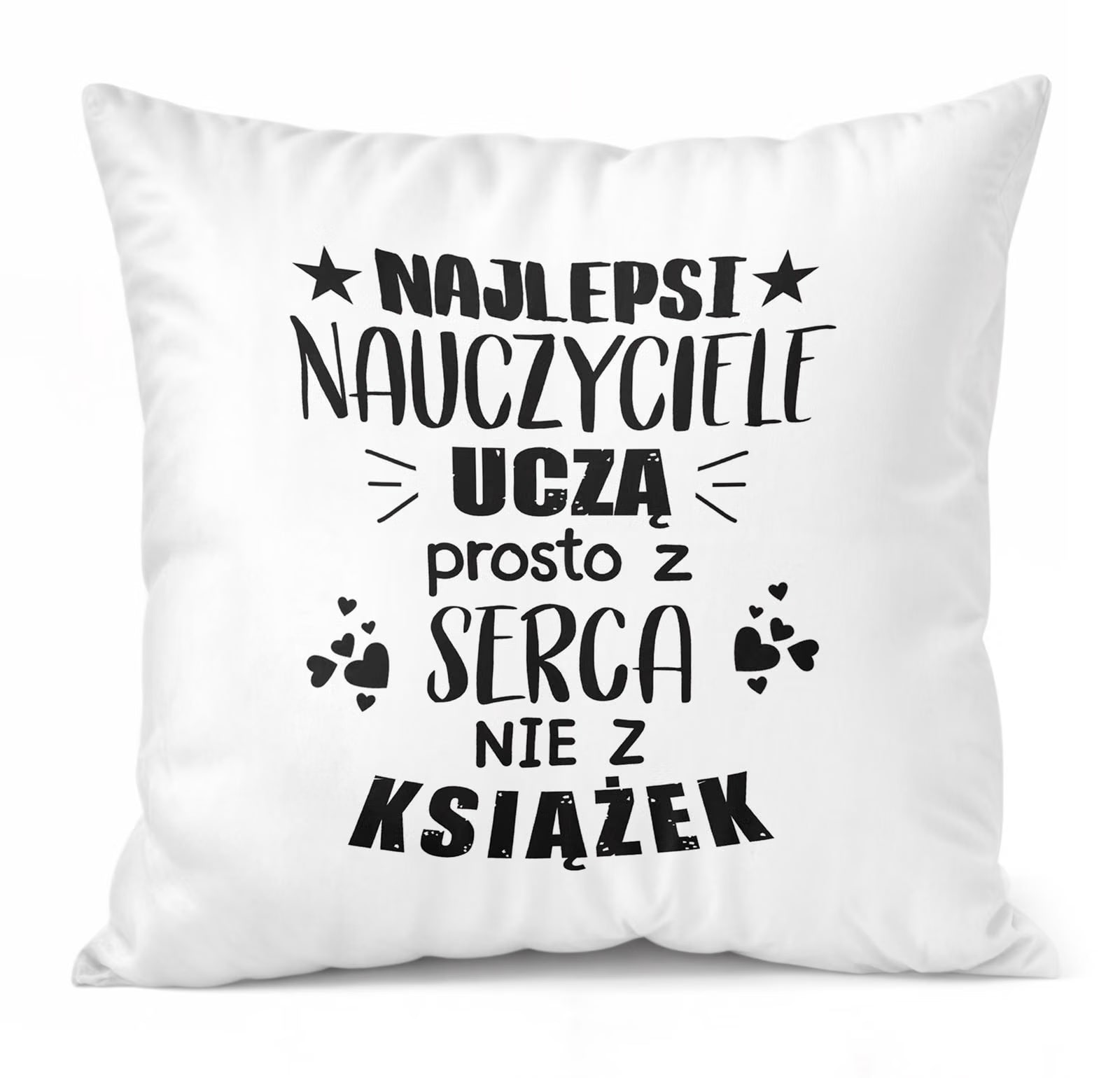 Poduszka Jasiek 38x38cm z Nadrukiem Dzień Nauczyciela Prezent Upominek