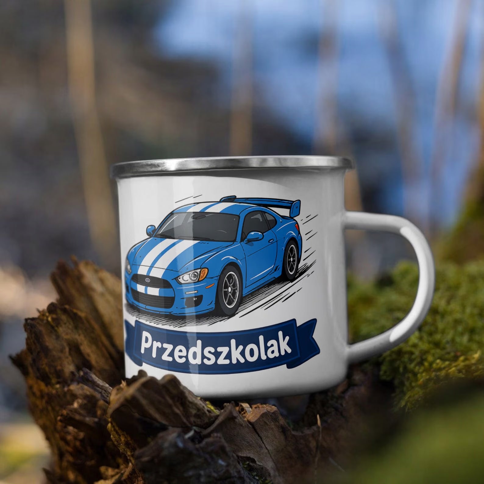 Zestaw Kubek Emaliowany Poduszka Z Nadrukiem Przedszkolak Szkoła Prezent