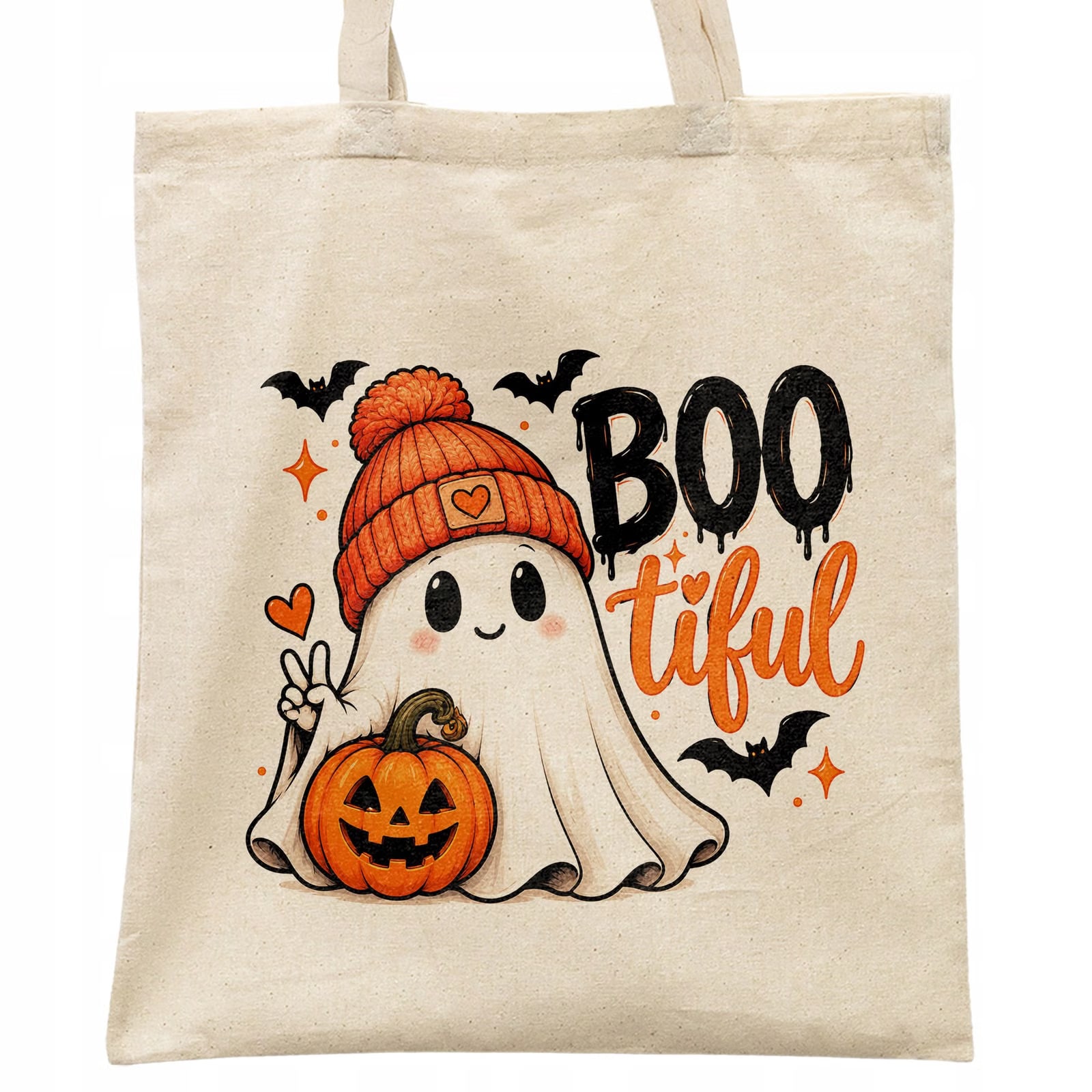 Torba shopper bawełniana halloween na zakupy z nadrukiem prezent