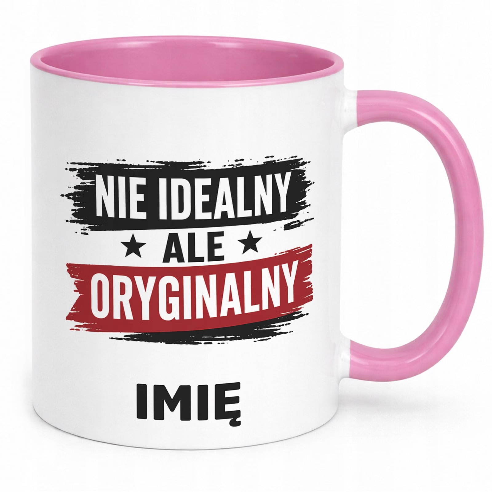 Różowy Kubek personalizowany z nadrukiem Dzień Chłopaka Mężczyzny Prezent