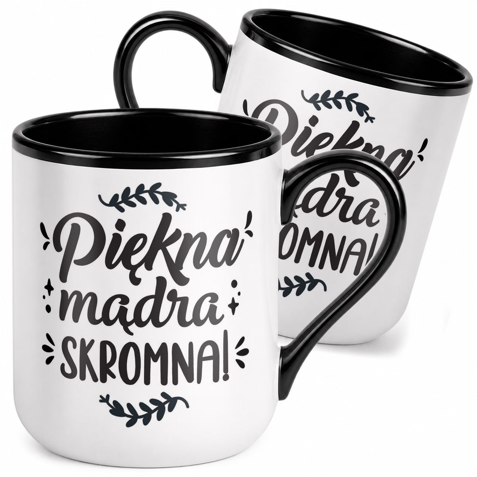 Kubek z nadrukiem Premium Czarny Dzień Kobiet Dla Kobiety Upominek Prezent