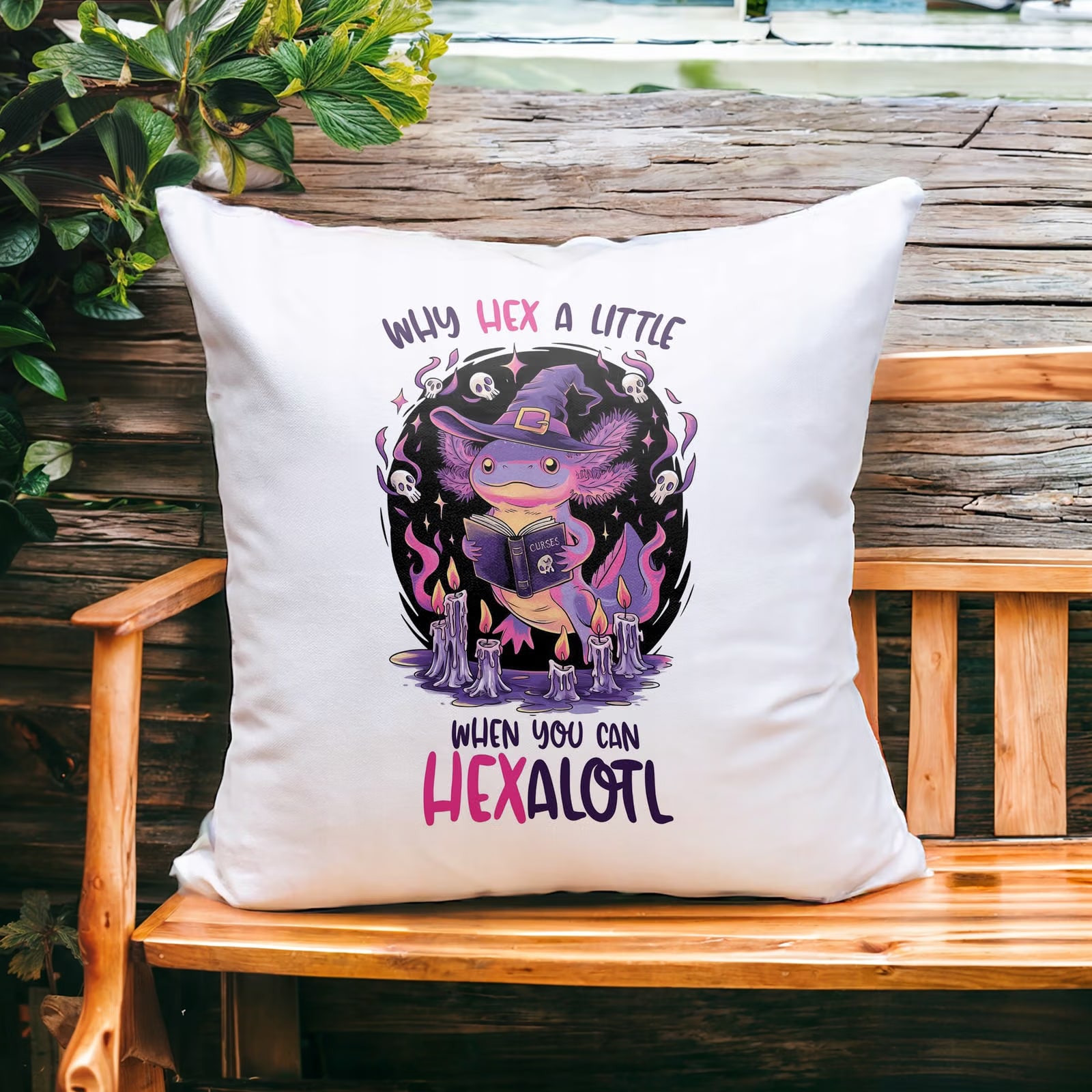 Miękka poduszka jasiek 40×40 Aksolotl Axolotl Różowy Zwierzak Viral Trend