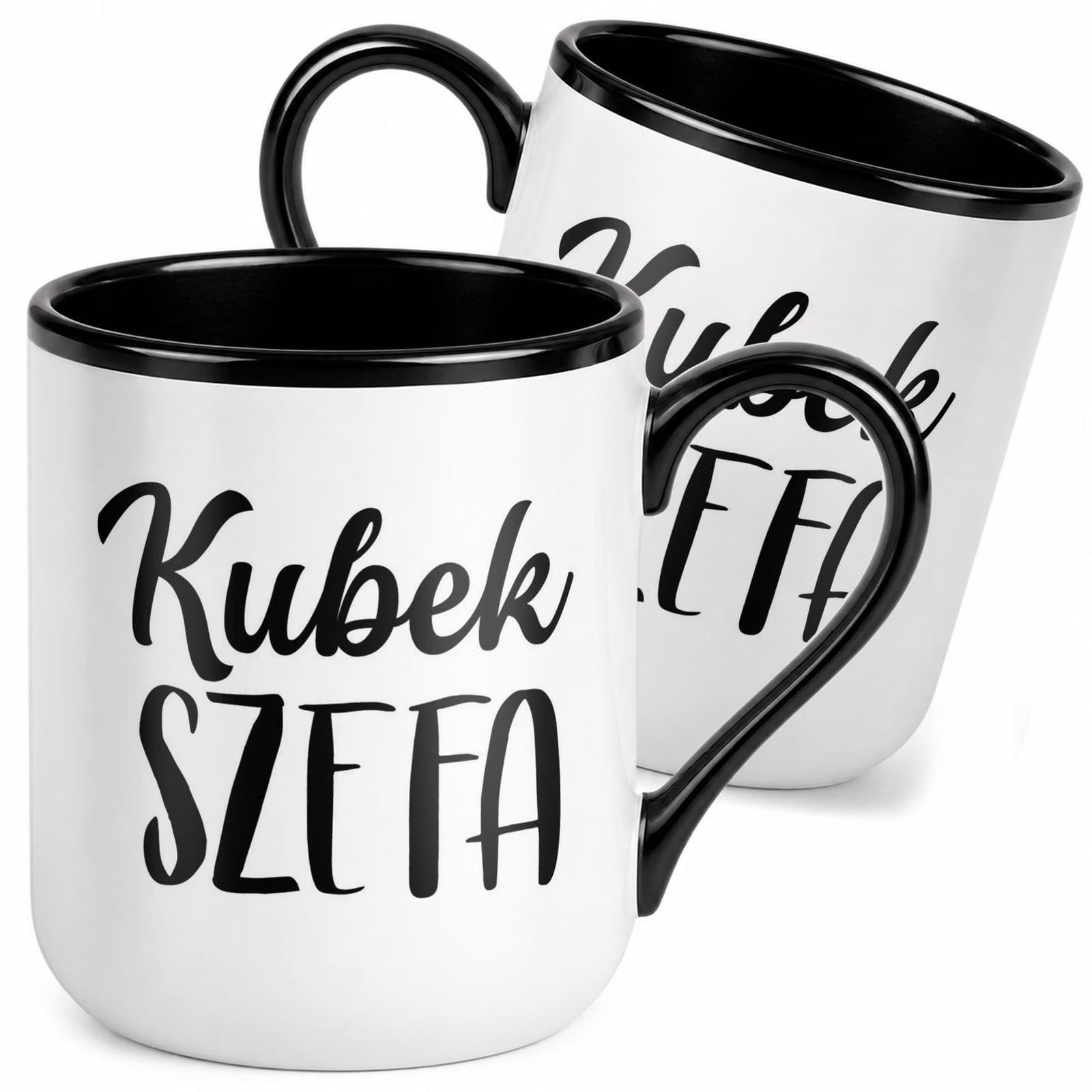 Kubek z nadrukiem Premium Czarny Dla Szefa Kubek Szefa Upominek Prezent