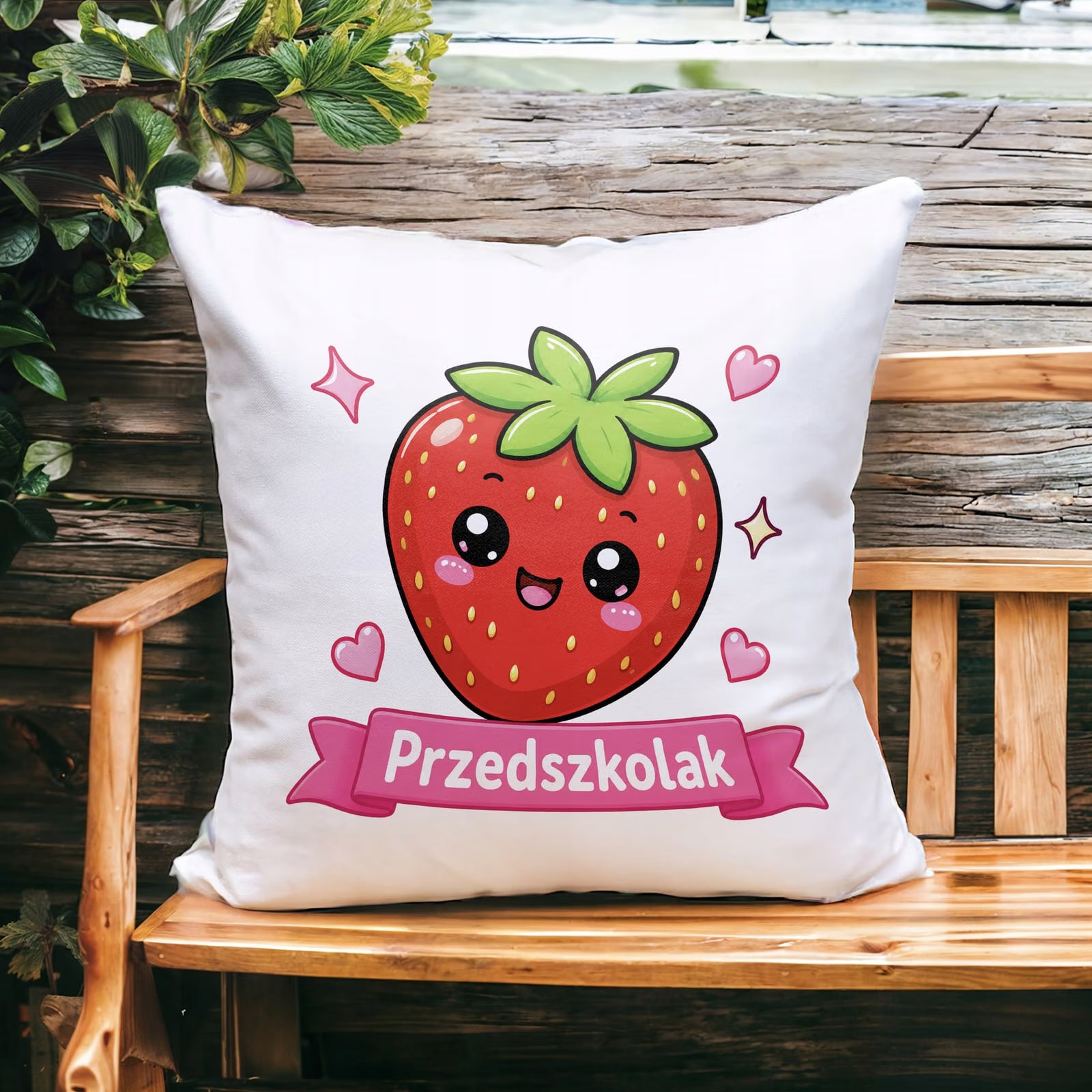 Poduszka Jasiek z nadrukiem 38x38cm Przedszkolak Dla Dzieci Prezent