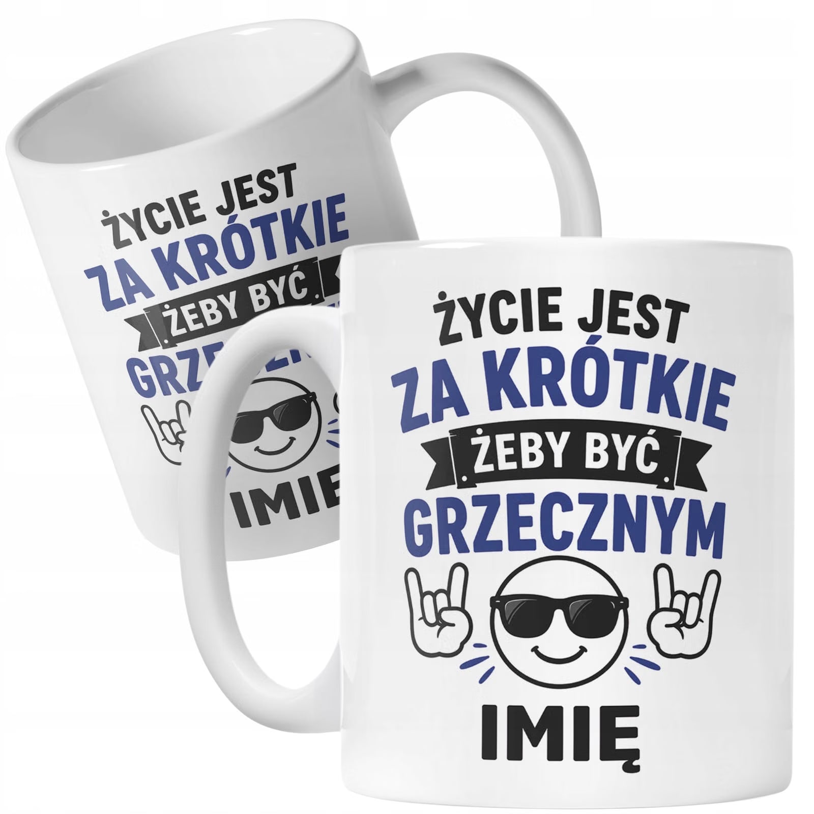 Biały Kubek personalizowany z nadrukiem Dzień Chłopaka Dla Mężczyzny