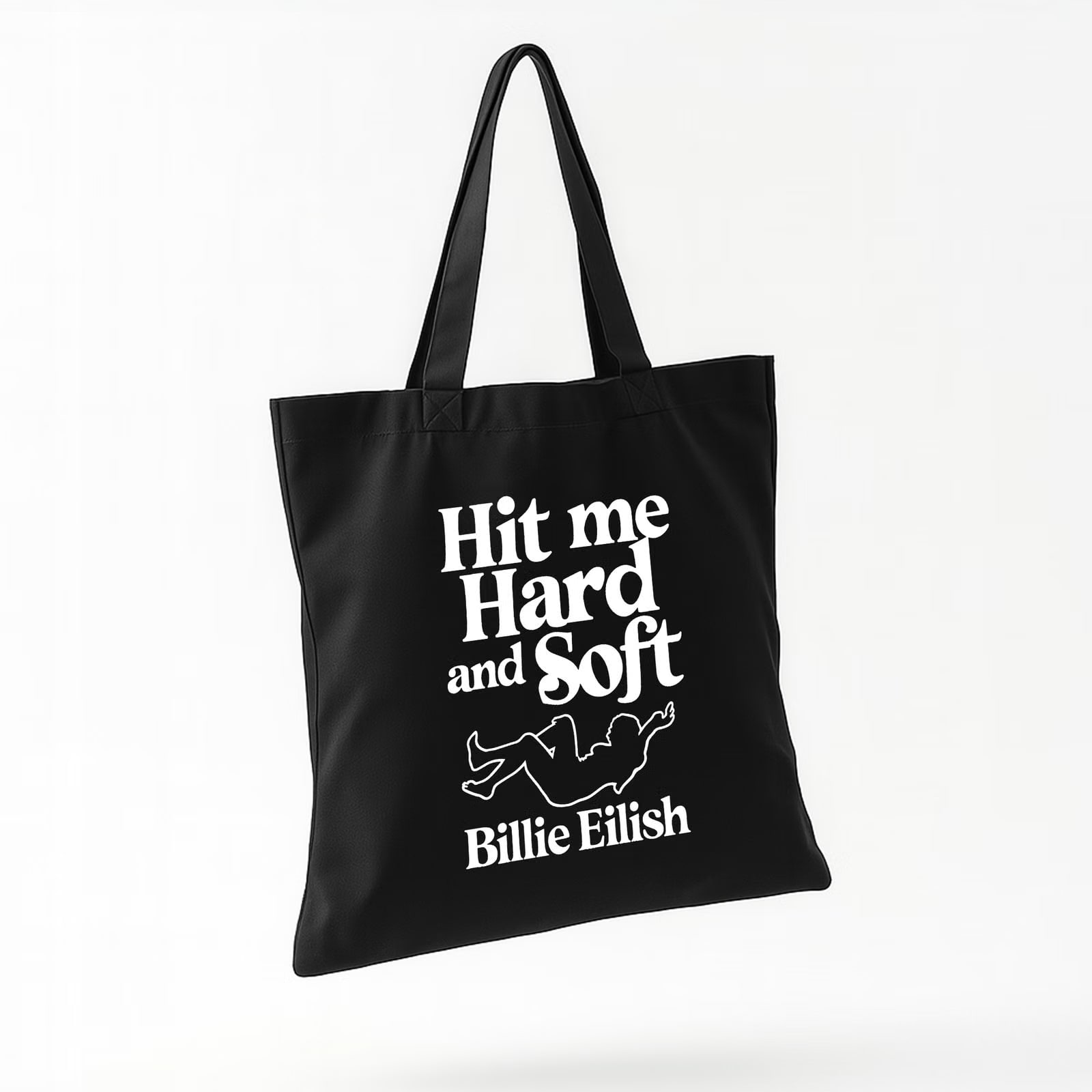 Torba bawełniana czarna na zakupy Billie Eilish Hit Me Hard And Soft