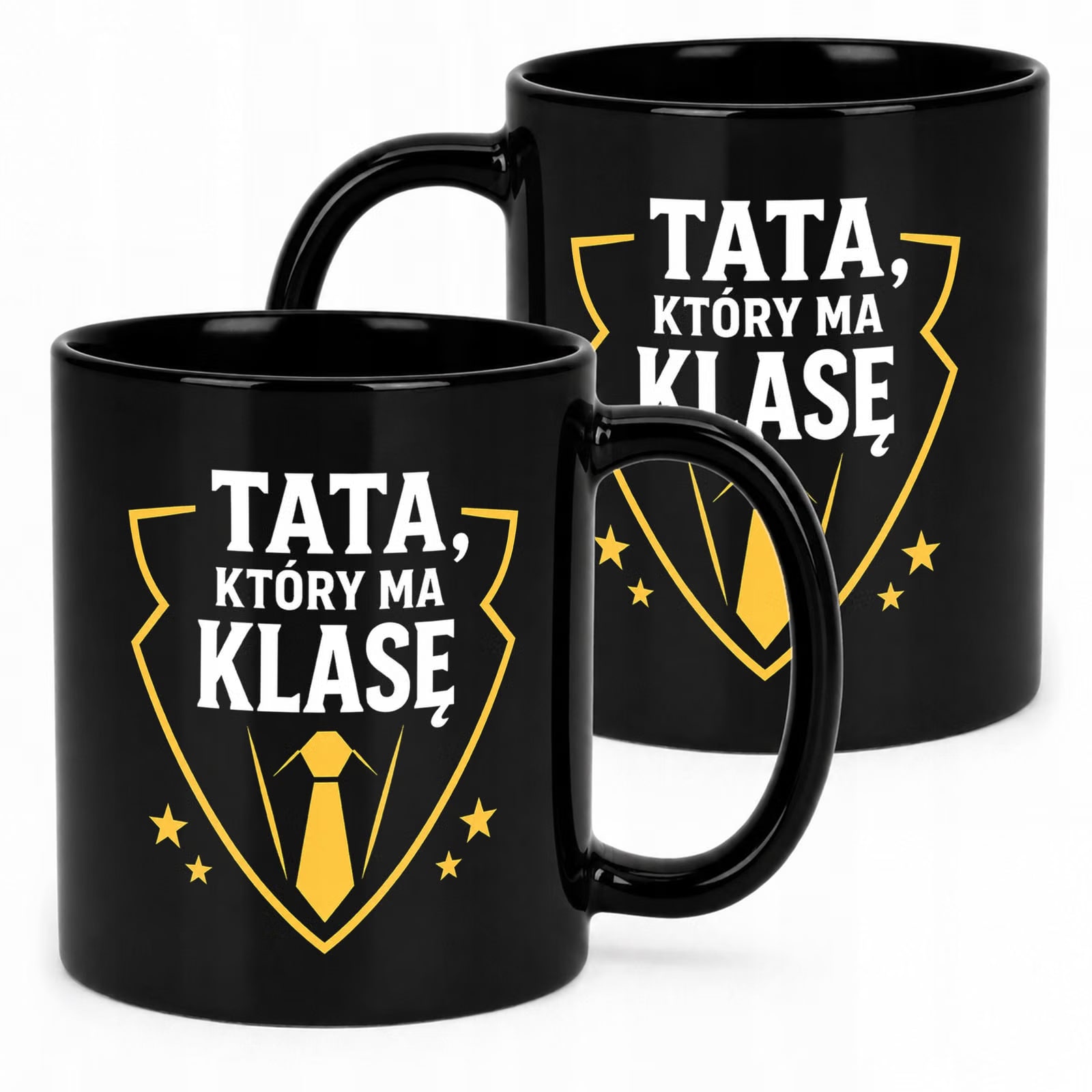 Kubek czarny prezent dla taty na Dzień Ojca upominek od serca dla taty