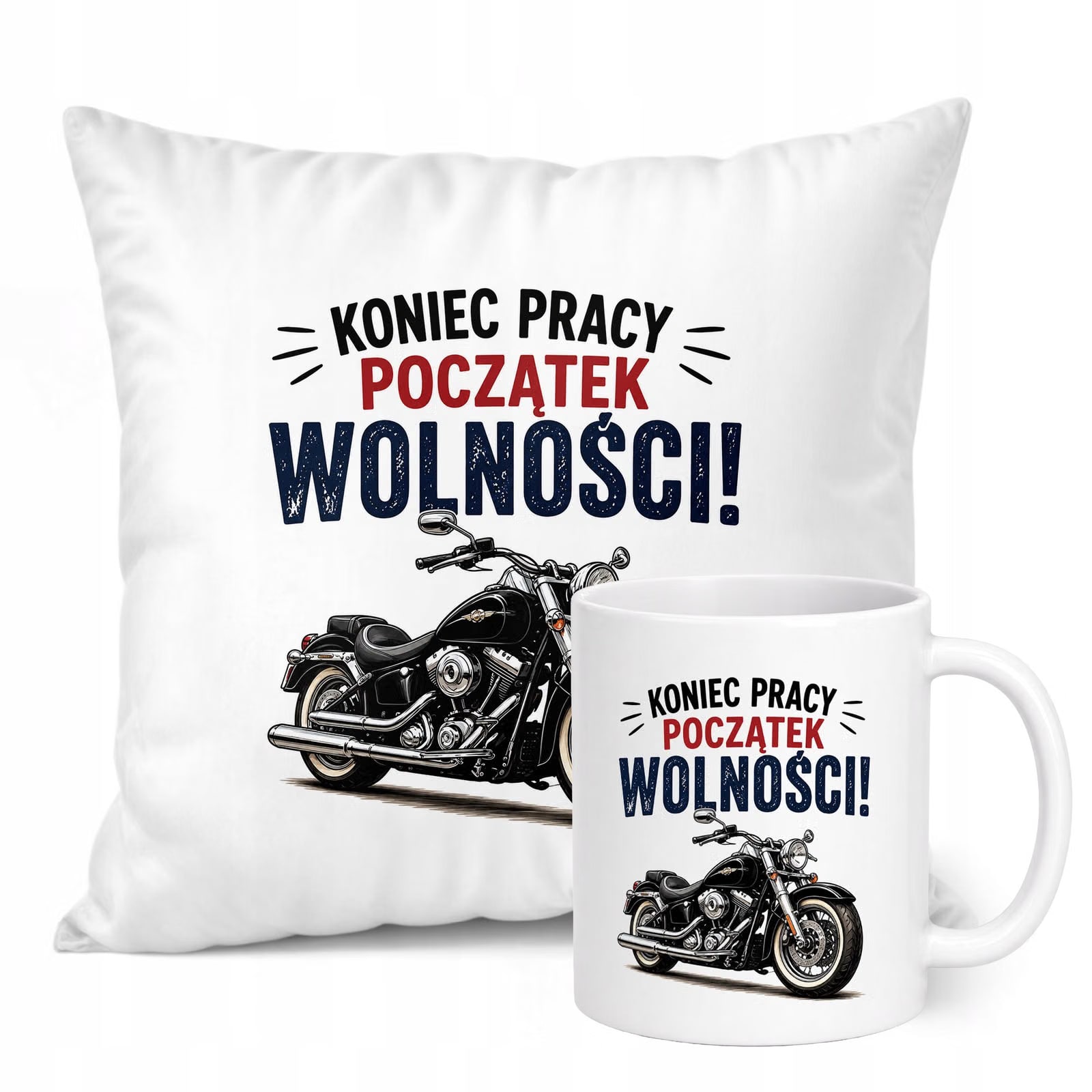 Zestaw Kubek Biały Poduszka Z Nadrukiem Emerytura Dla Emeryta Prezent