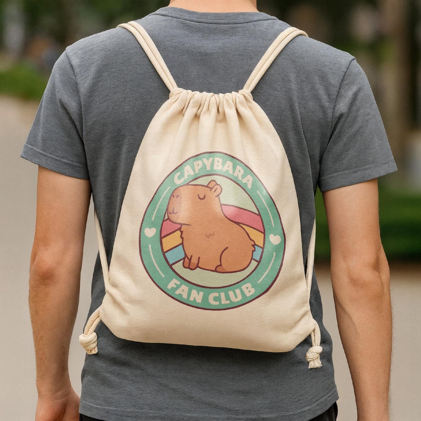 Plecak bawełniany Kapibara Capybara Zwierzak Prezent