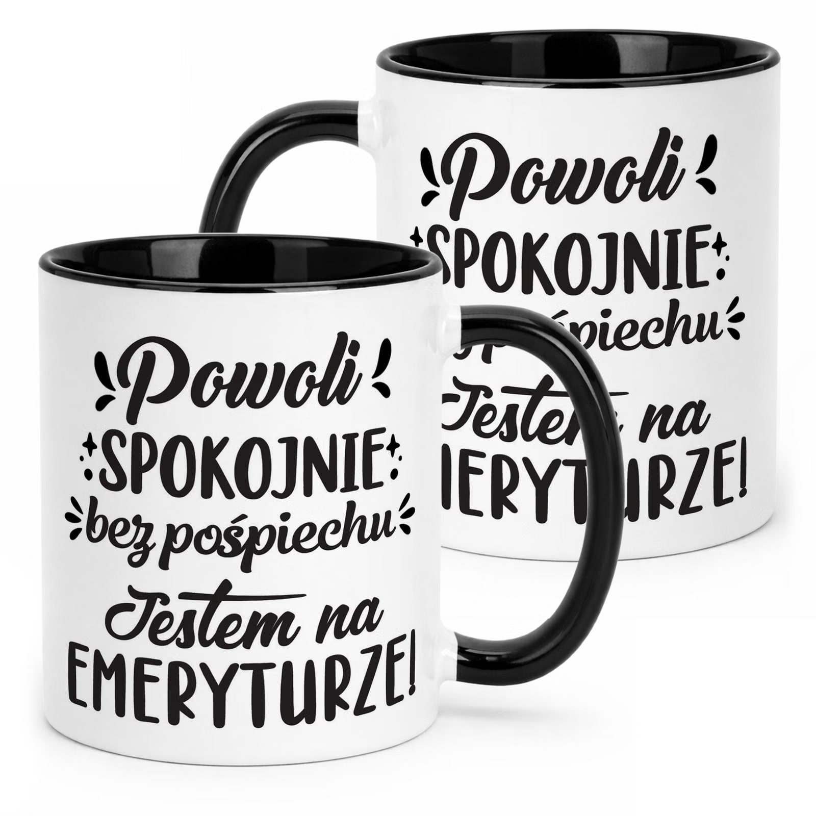 Kubek Czarny z okazji Emerytury Dla Emeryta Emerytki Prezent Upominek
