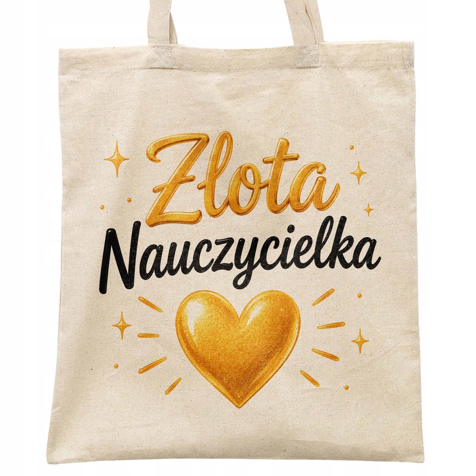 Torba shopper bawełniana Dzień Nauczyciela na zakupy z nadrukiem prezent