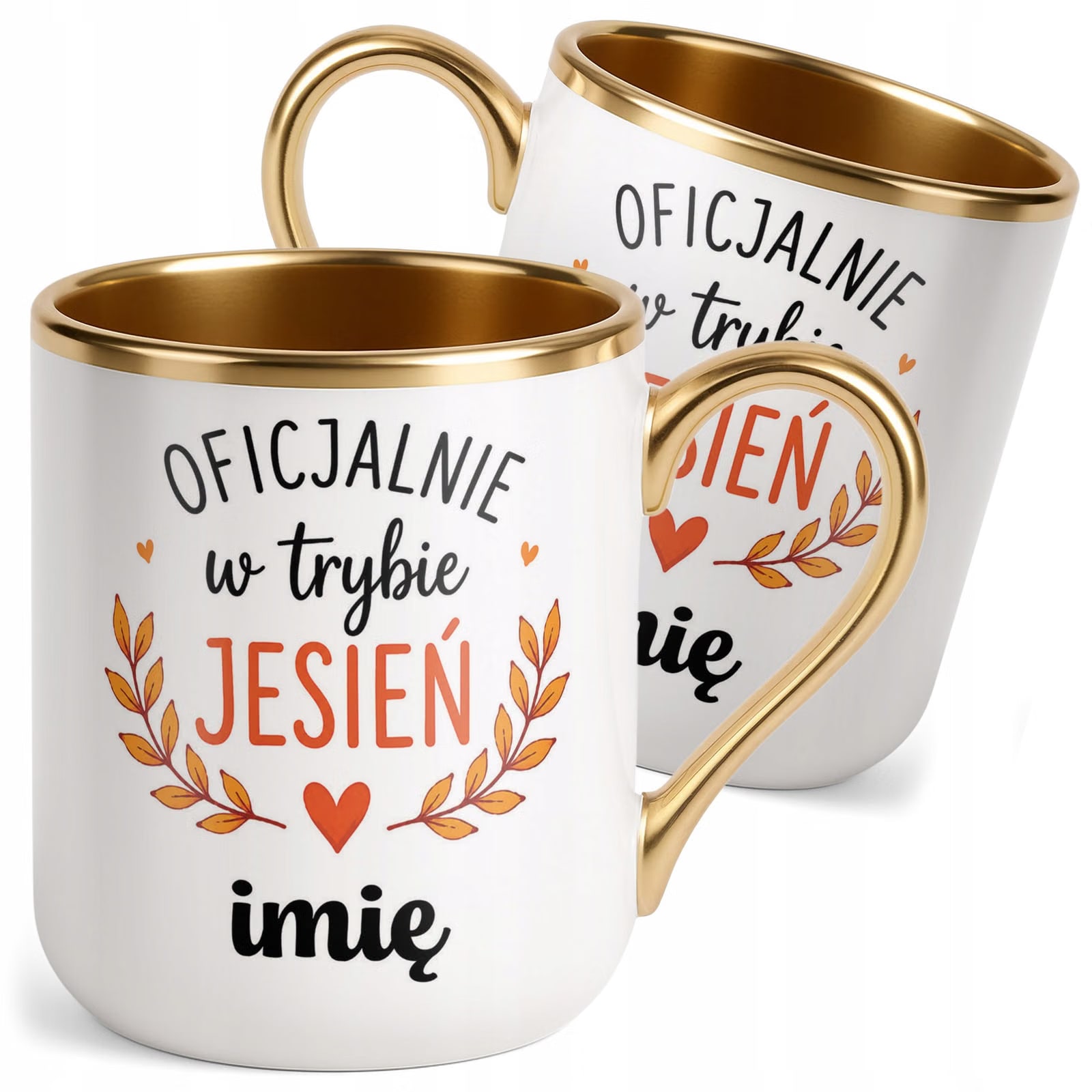 Kubek Personalizowany z nadrukiem Premium Złoty Jesienny Jesień