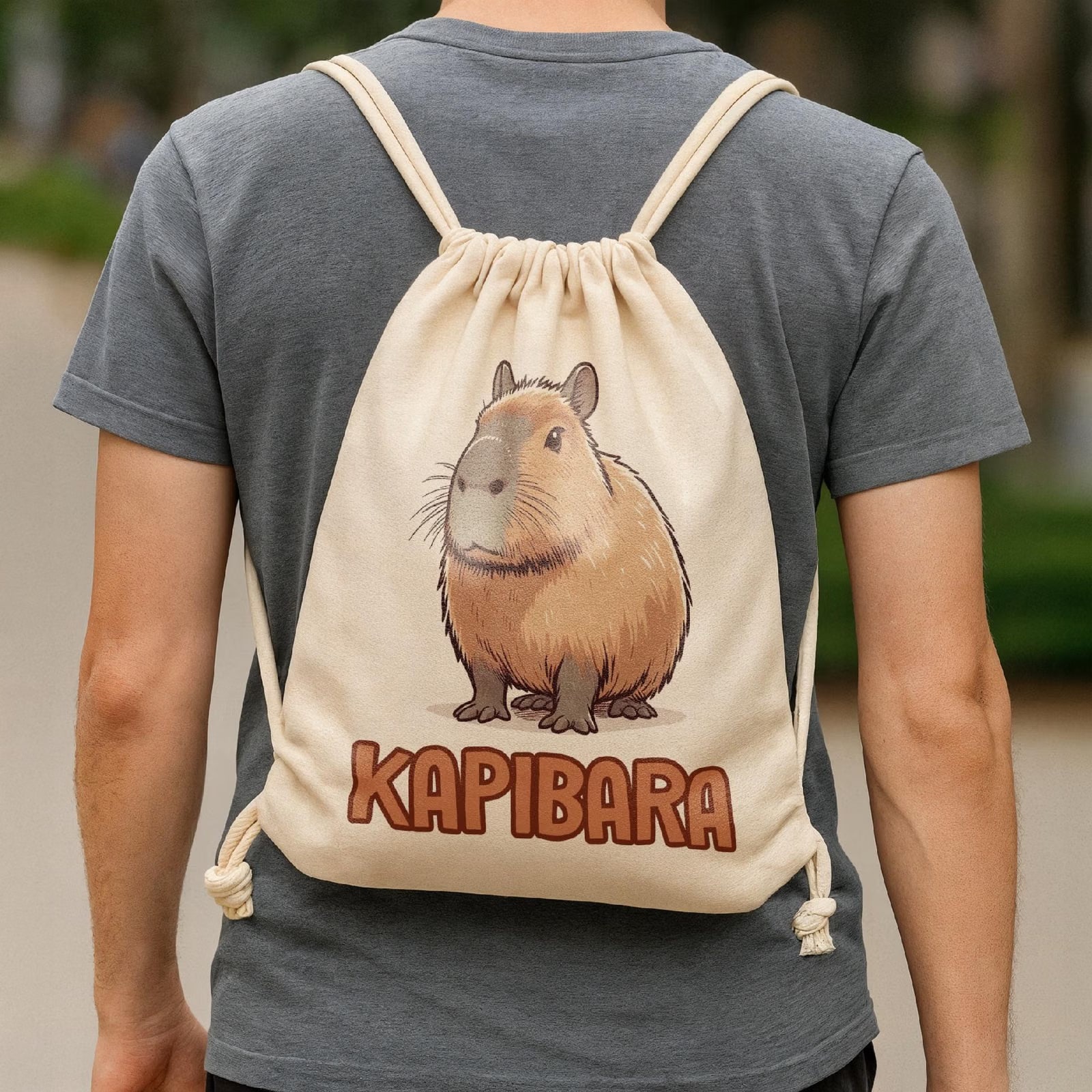 Plecak bawełniany Kapibara Capybara Zwierzak Prezent