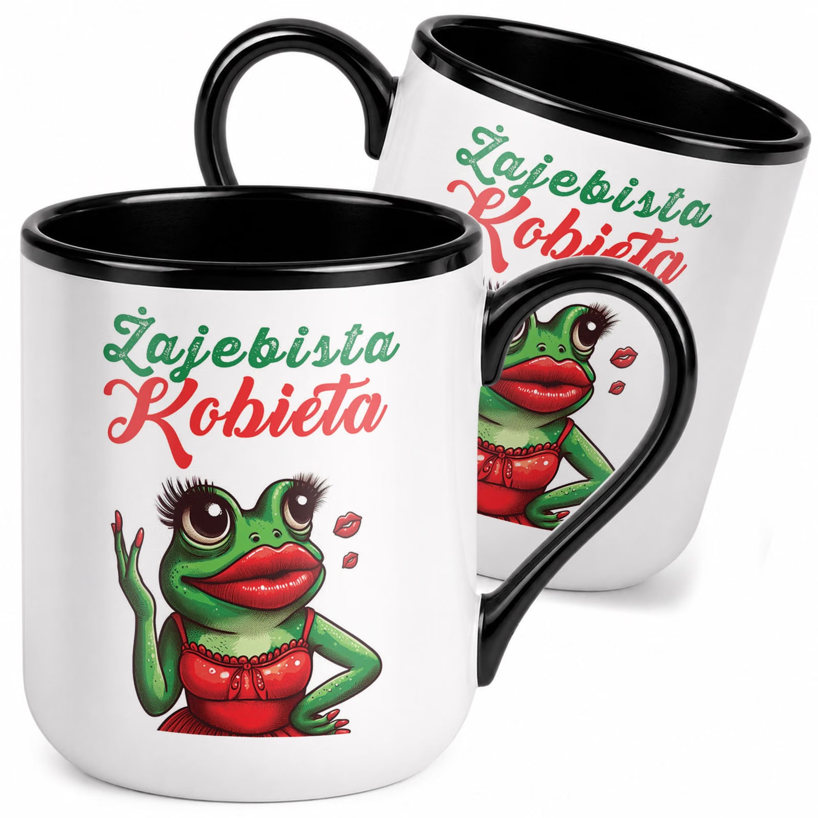 Kubek z nadrukiem Premium Czarny Dzień Kobiet Dla Kobiety Upominek Prezent