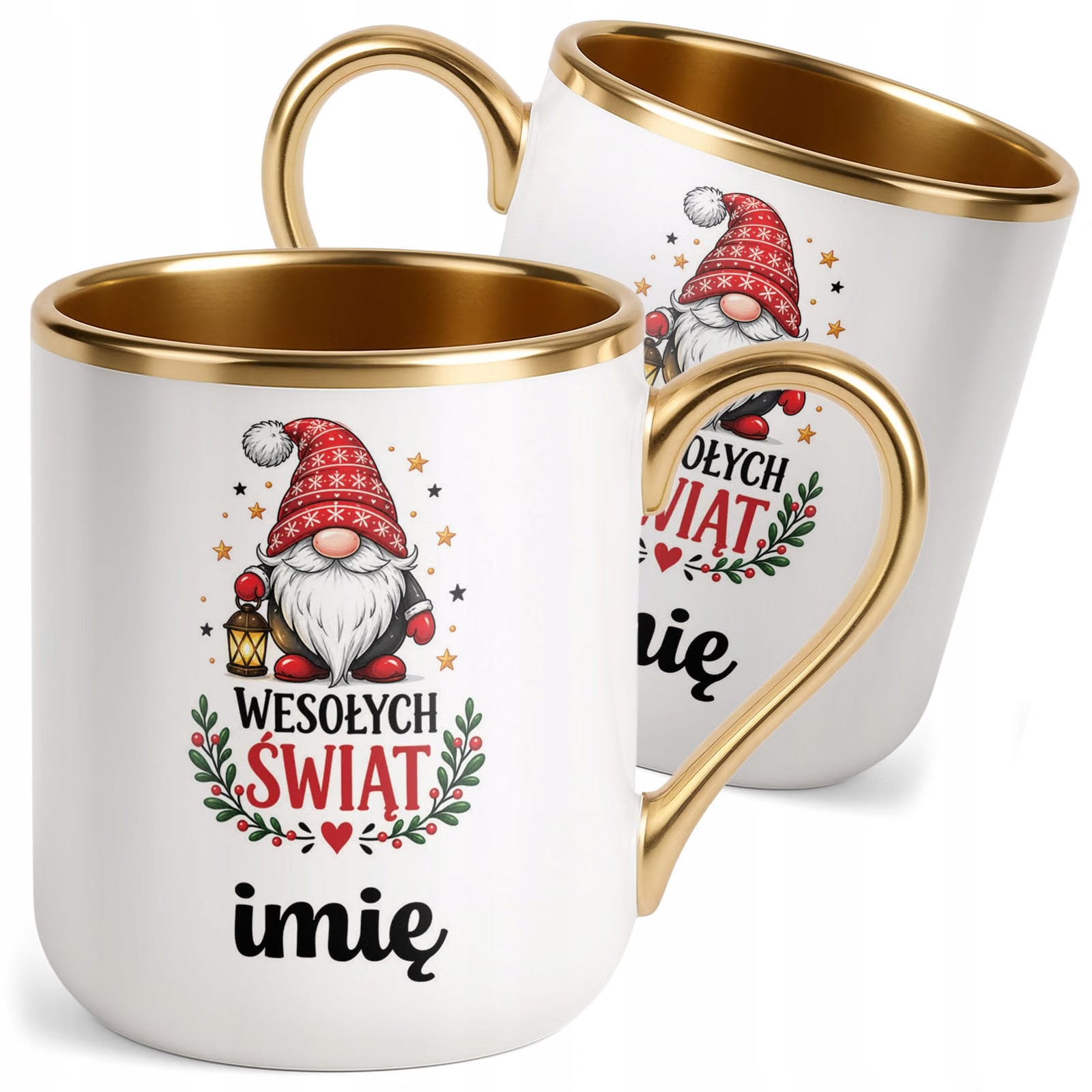 Kubek Personalizowany Premium Złoty Boże Narodzenie Święta Prezent