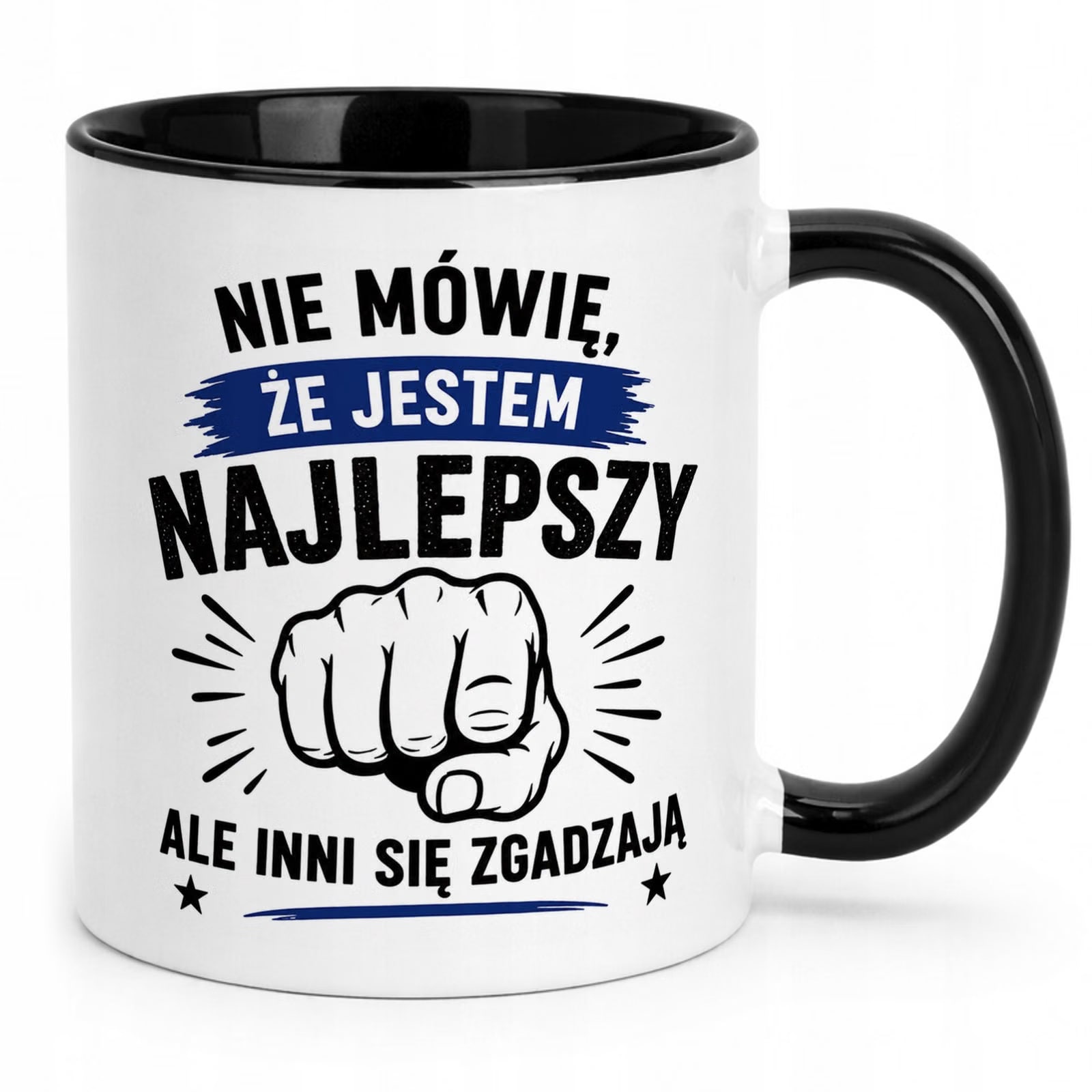 Czarny Kubek z nadrukiem Dzień Chłopaka Dla Mężczyzny Upominek Prezent