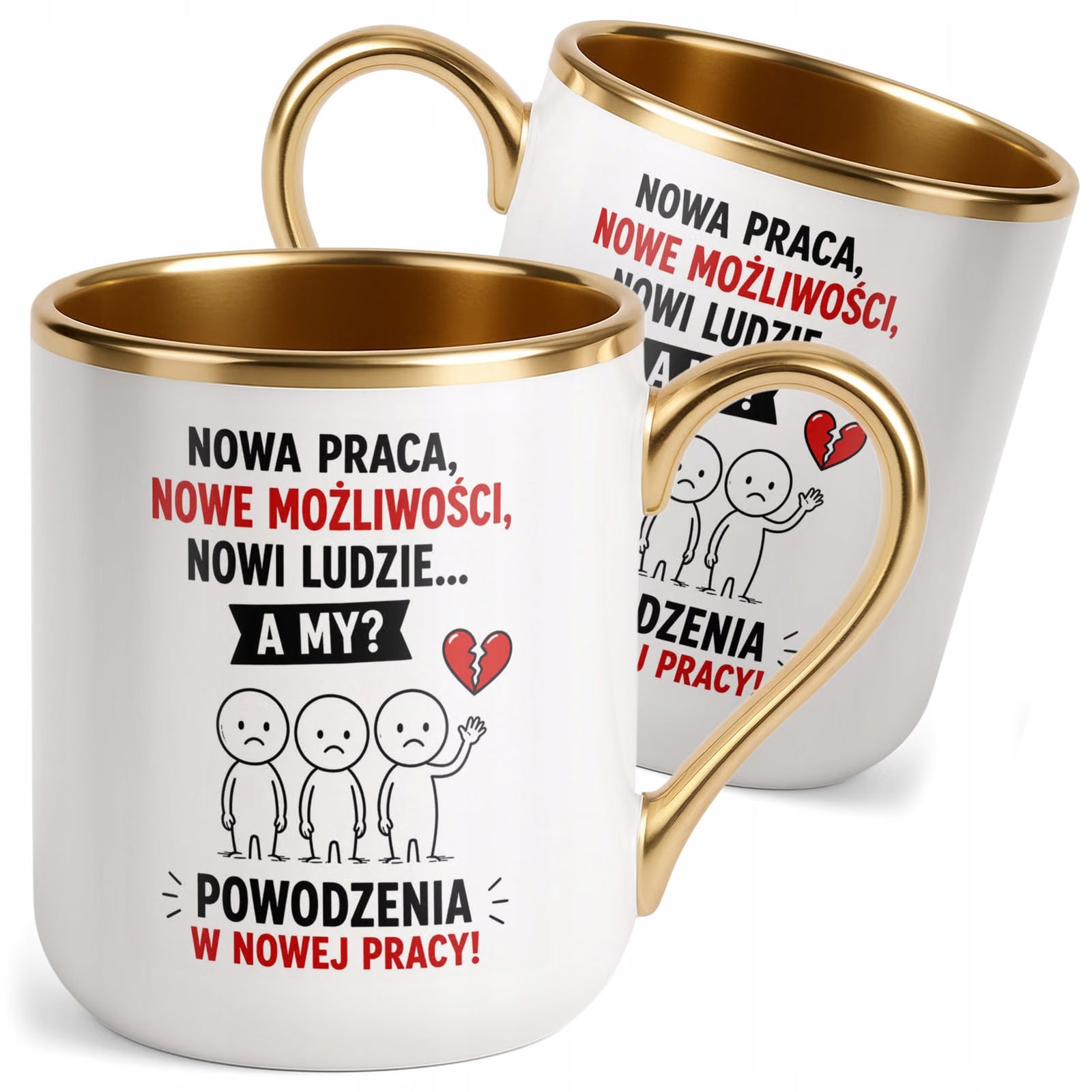 Kubek z nadrukiem Premium Złoty Pożegnanie Odejście z Pracy