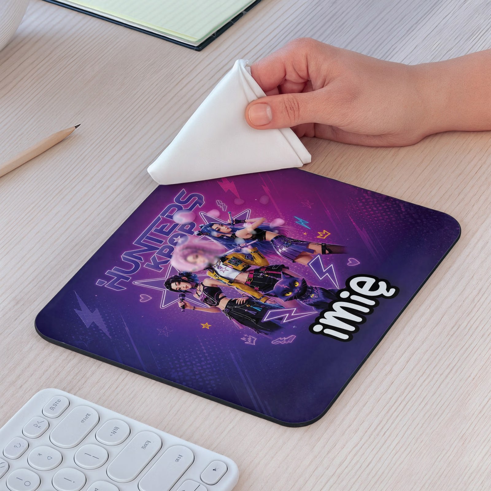 Podkładka pod mysz personalizowana z nadrukiem Łowczynie Kpop dla graczy