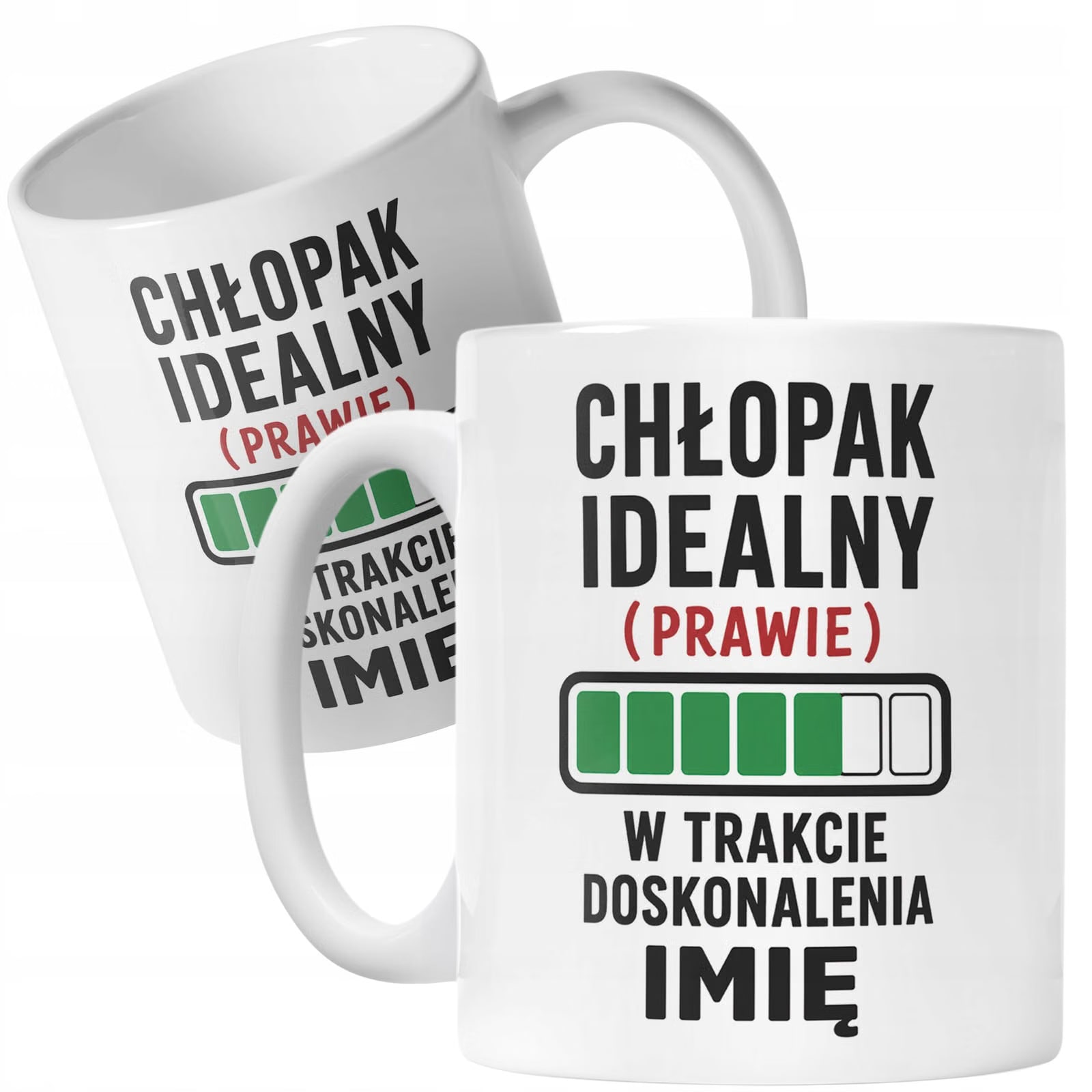 Biały Kubek personalizowany z nadrukiem Dzień Chłopaka Dla Mężczyzny