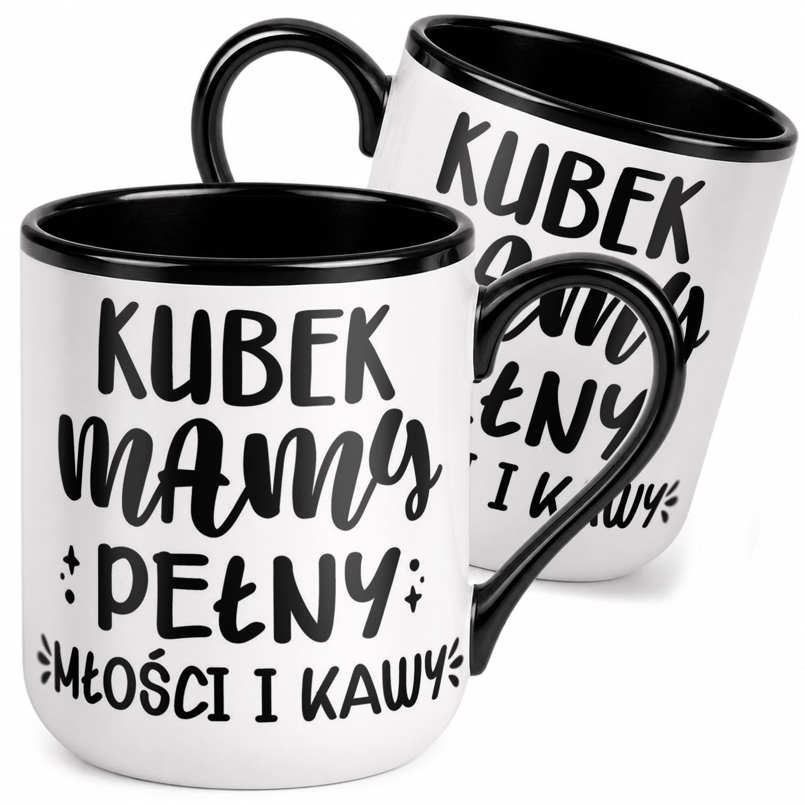 Kubek z nadrukiem Premium Czarny Dla Mamy Dzień Matki Upominek Prezent