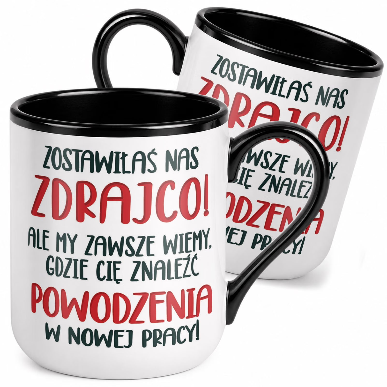 Kubek z nadrukiem Premium Czarny Pożegnanie Odejście z Pracy Prezent
