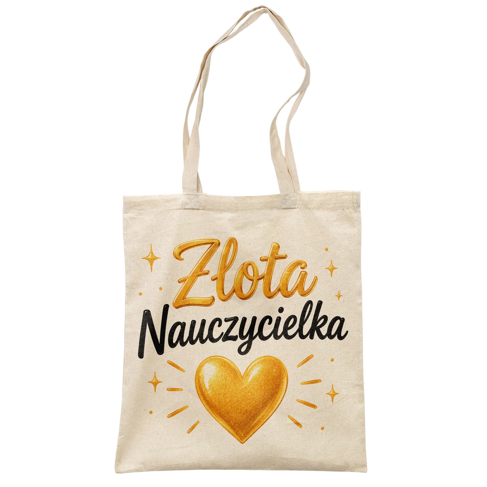 Torba shopper bawełniana Dzień Nauczyciela na zakupy z nadrukiem prezent