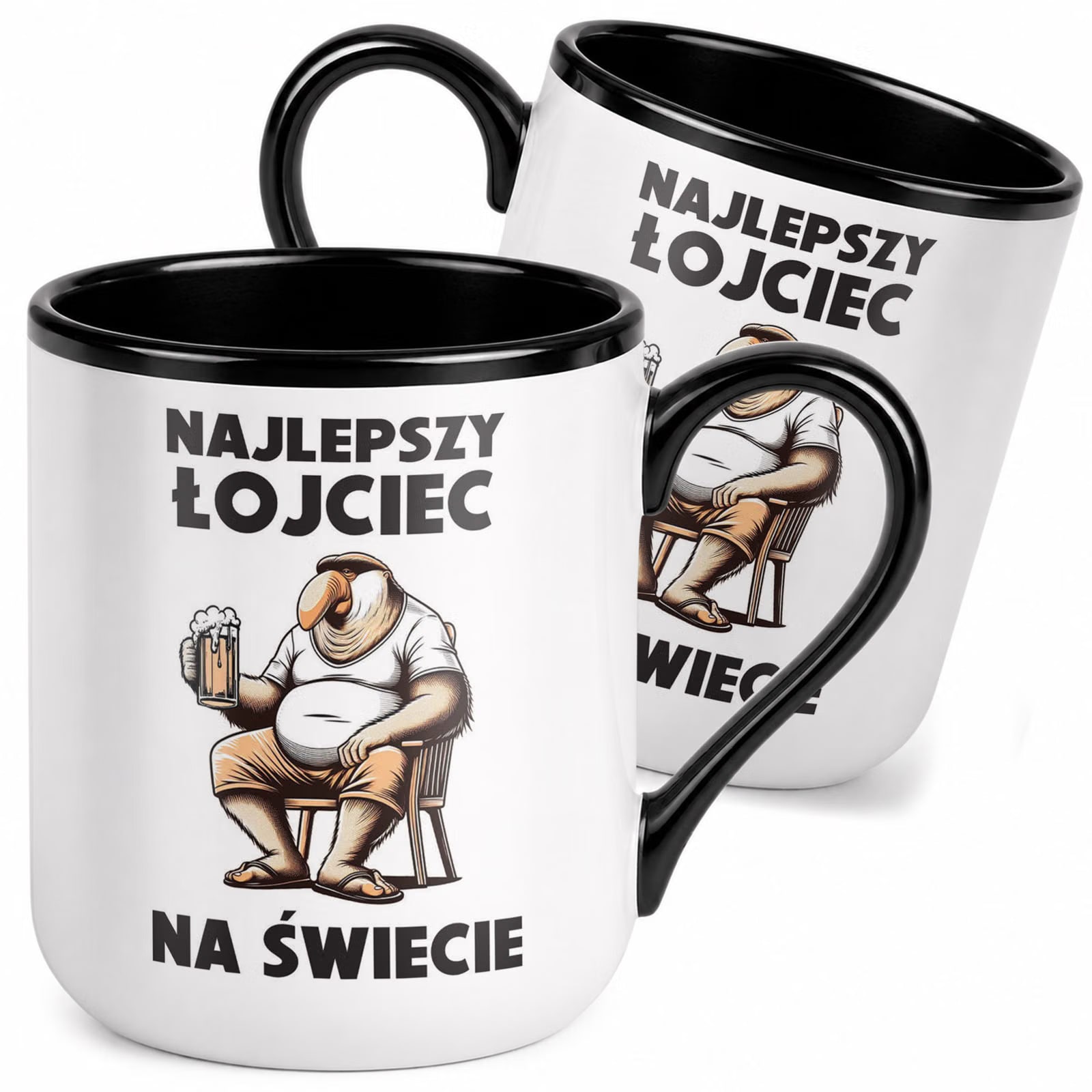 Kubek z nadrukiem Premium Czarny Dla Taty Dzień Ojca Upominek Prezent