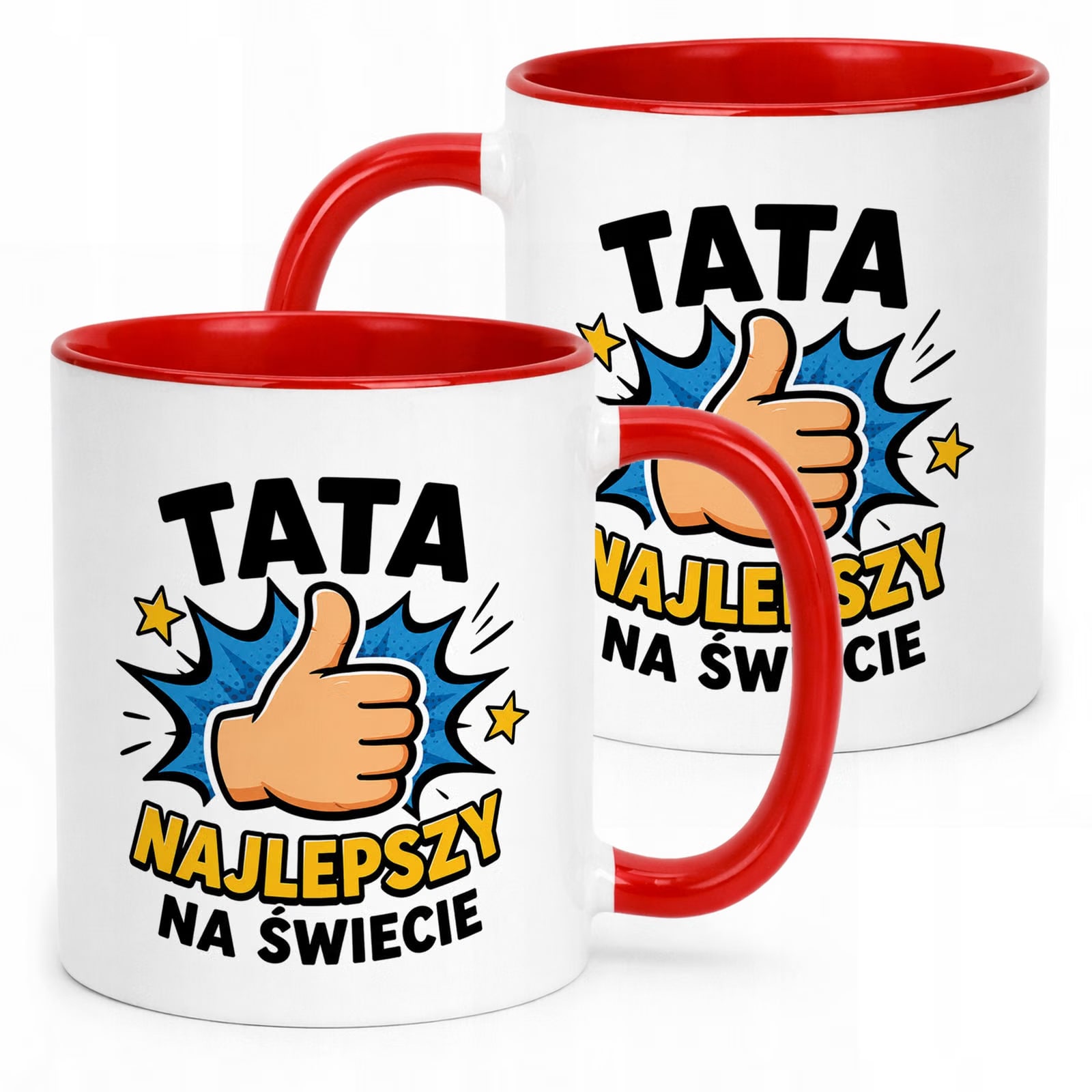 Kubek Czerwony prezent na Dzień Ojca dla taty upominek