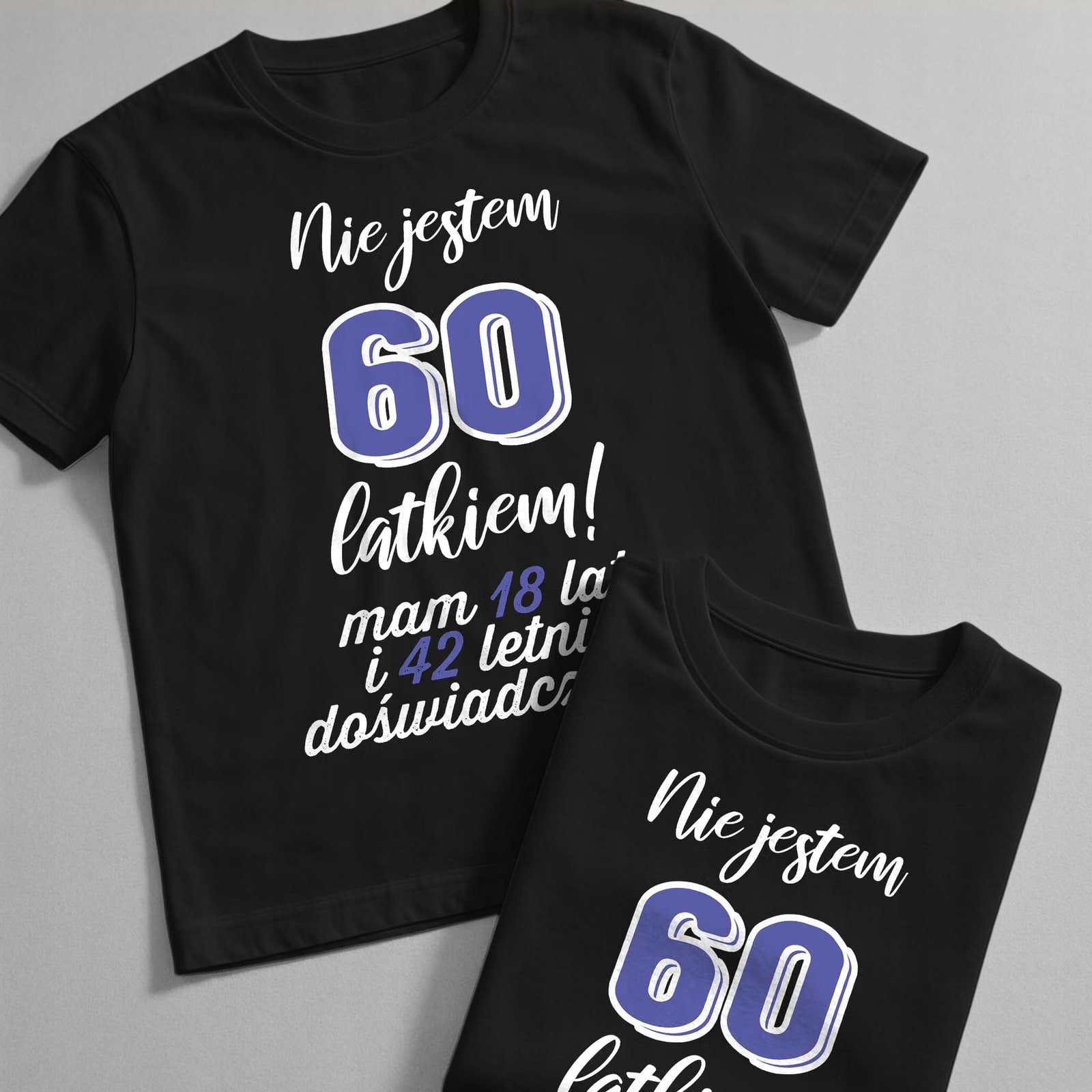 Koszulka czarna męska Nie Jestem 60 Latkiem Urodziny Prezent r. 3XL