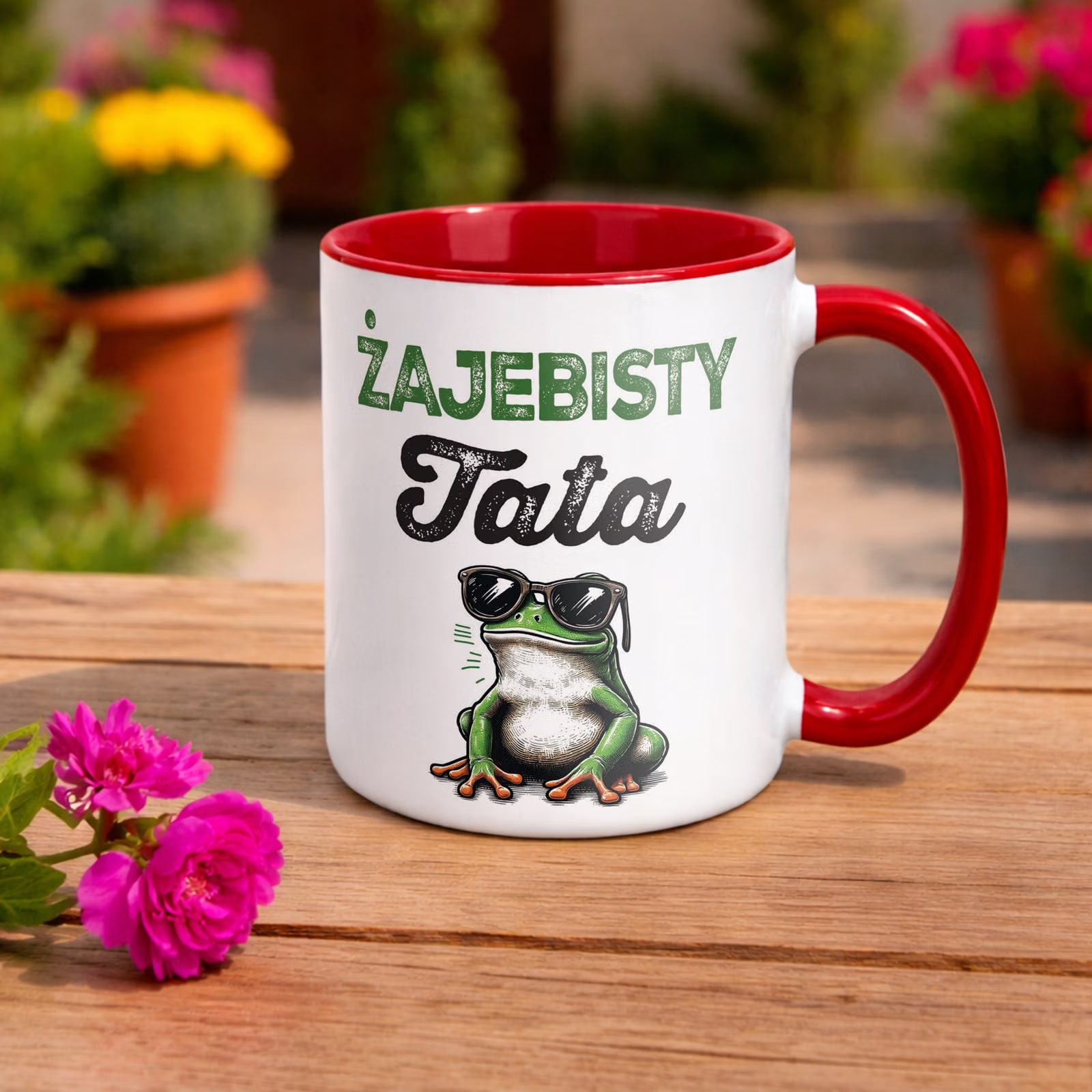Kubek Czerwony Dzień Ojca Dla Taty Żajebisty Tata Prezent