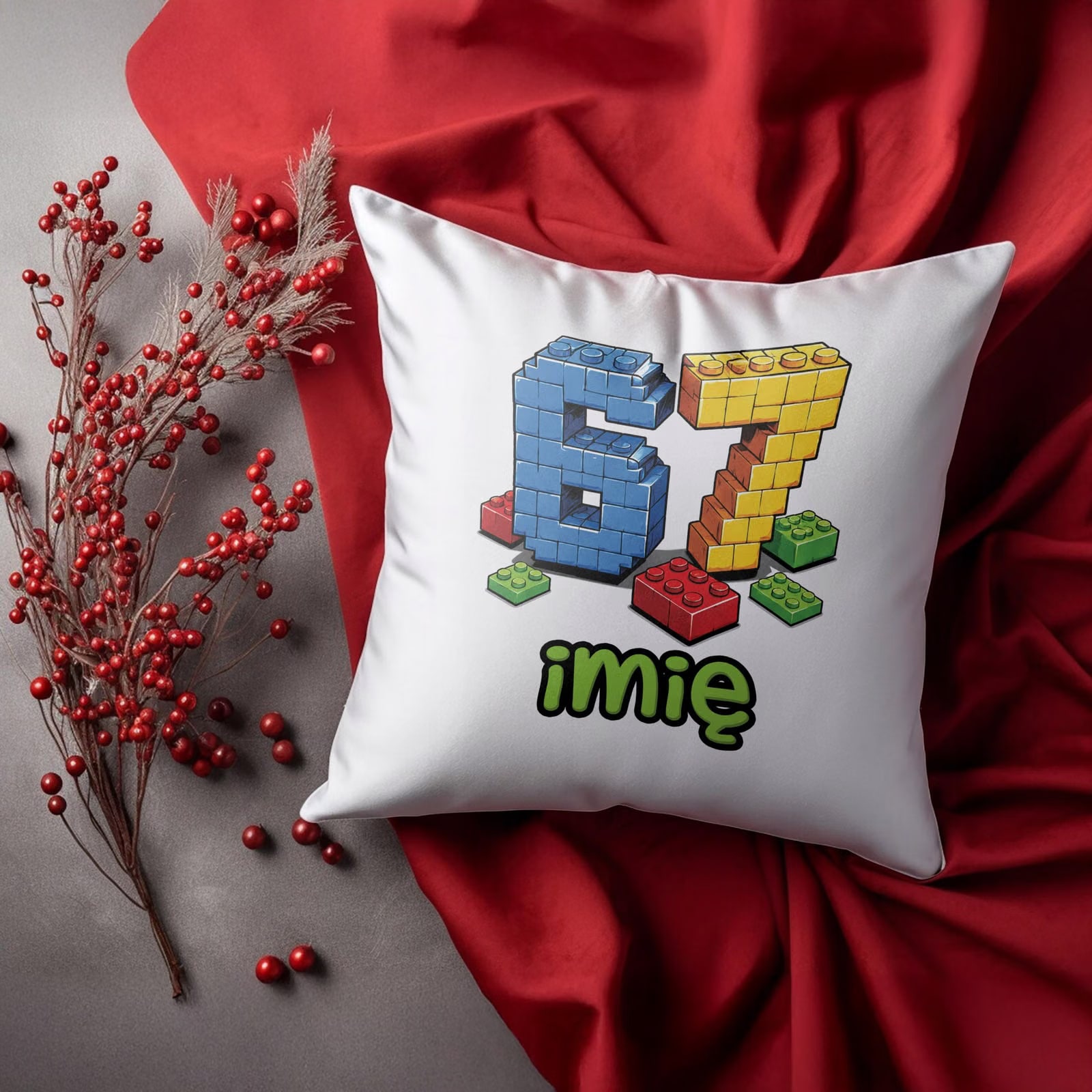 Poduszka Jasiek Personalizowana z nadrukiem 38x38cm 67 Prezent