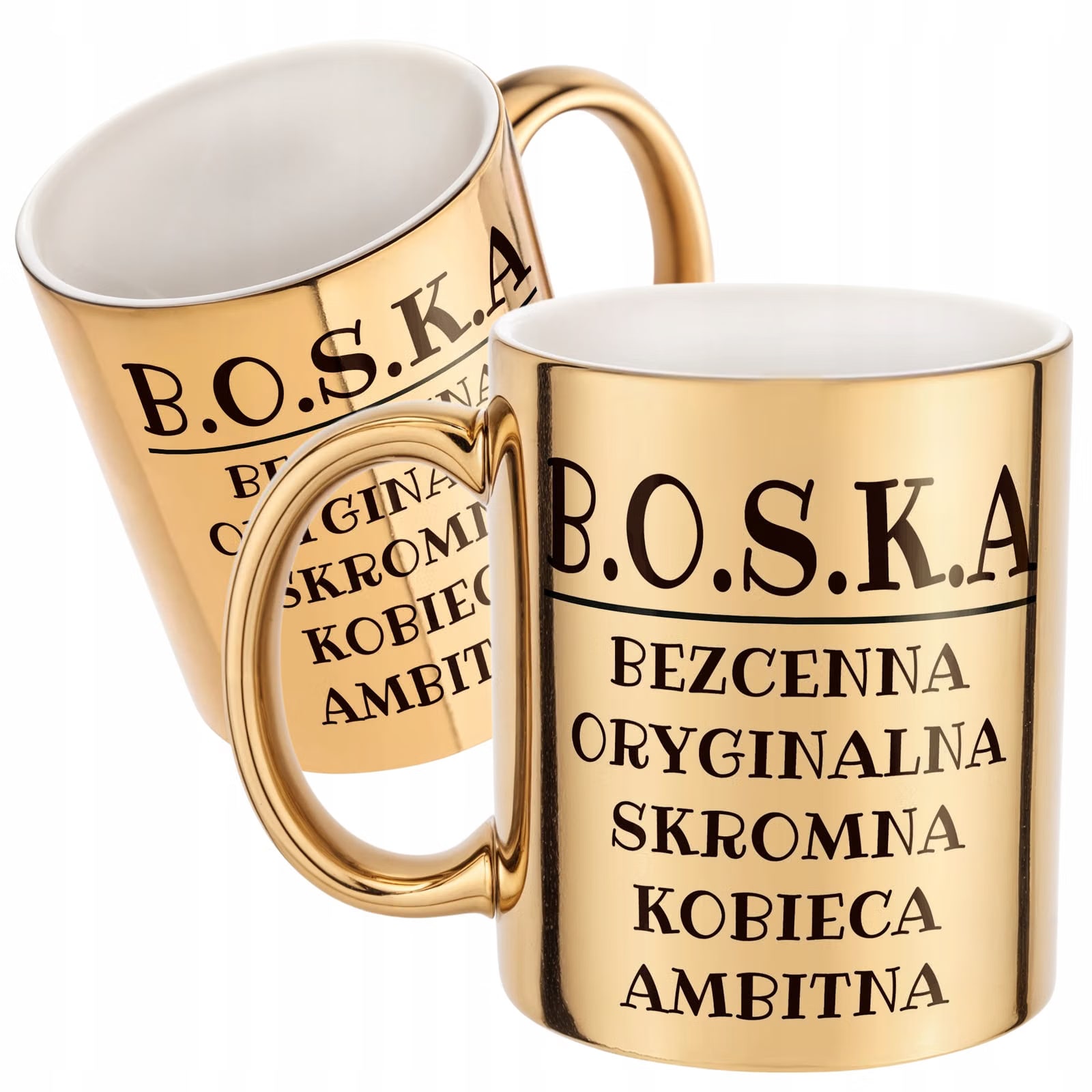 Złoty Kubek B.O.S.K.A Dla Kobiety Śmieszny Zabawny Prezent