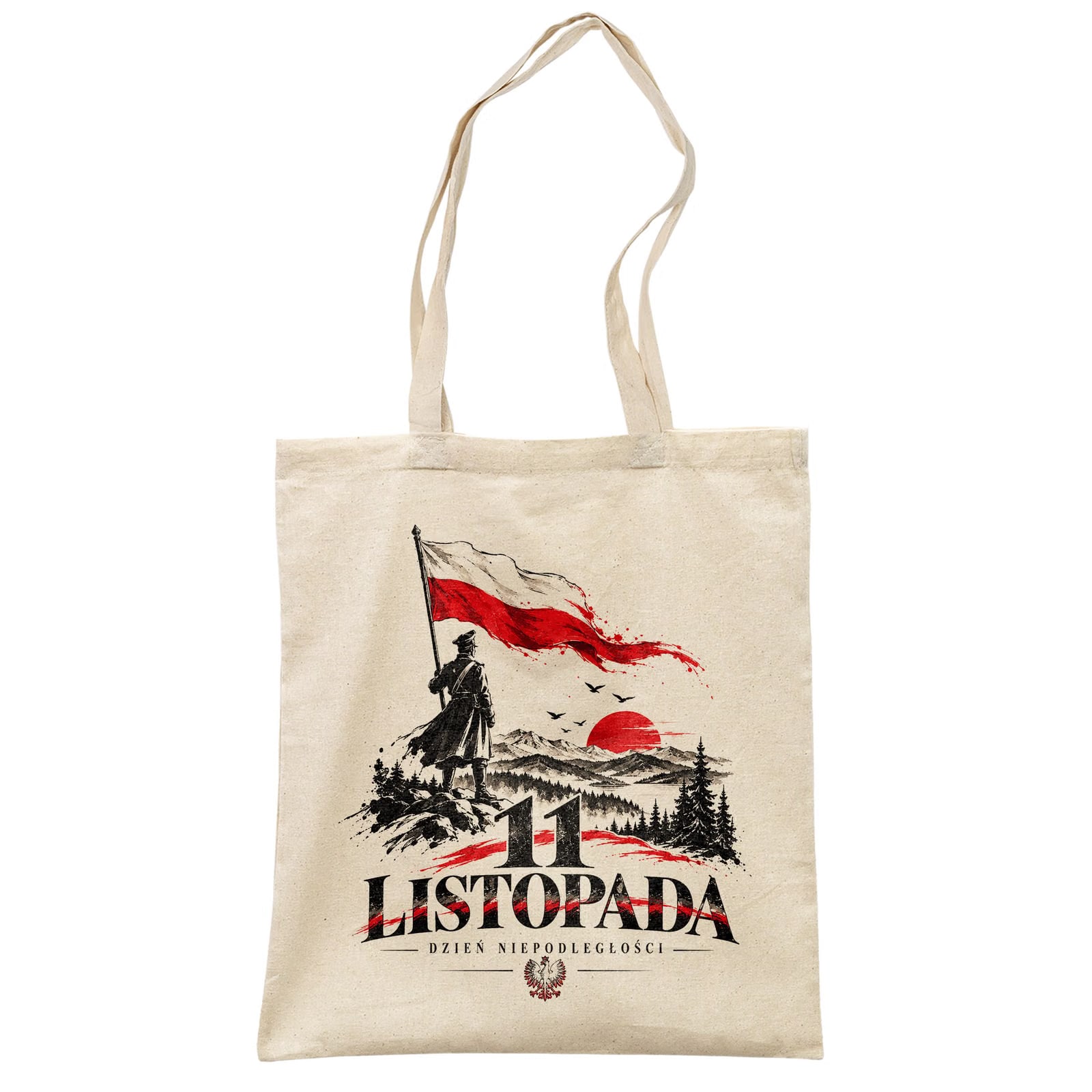 Torba shopper ecru patriotyczna święto niepodległości z nadrukiem