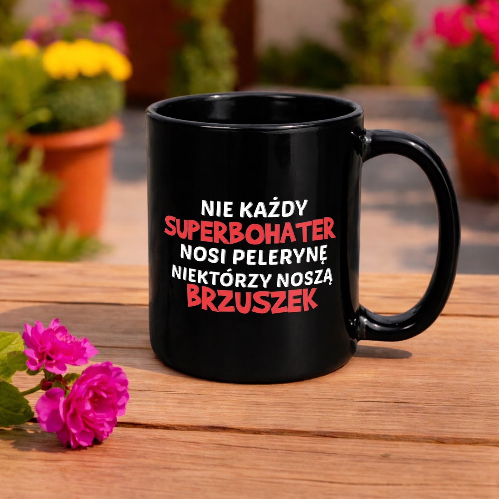 Kubek czarny prezent dla tatusia na Dzień Ojca pomysł na miły upominek
