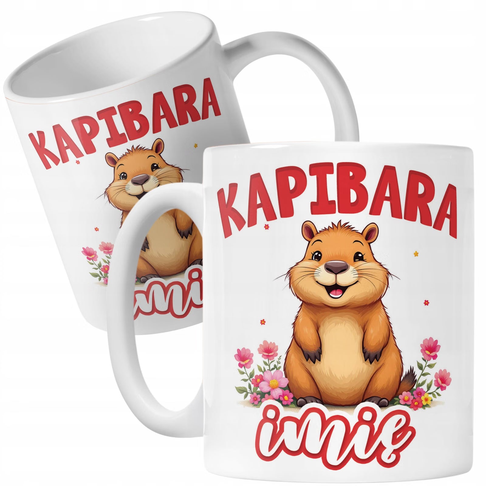 Zestaw personalizowany Kubek + Plecak Kapibara Capybara Zwierzak Prezent