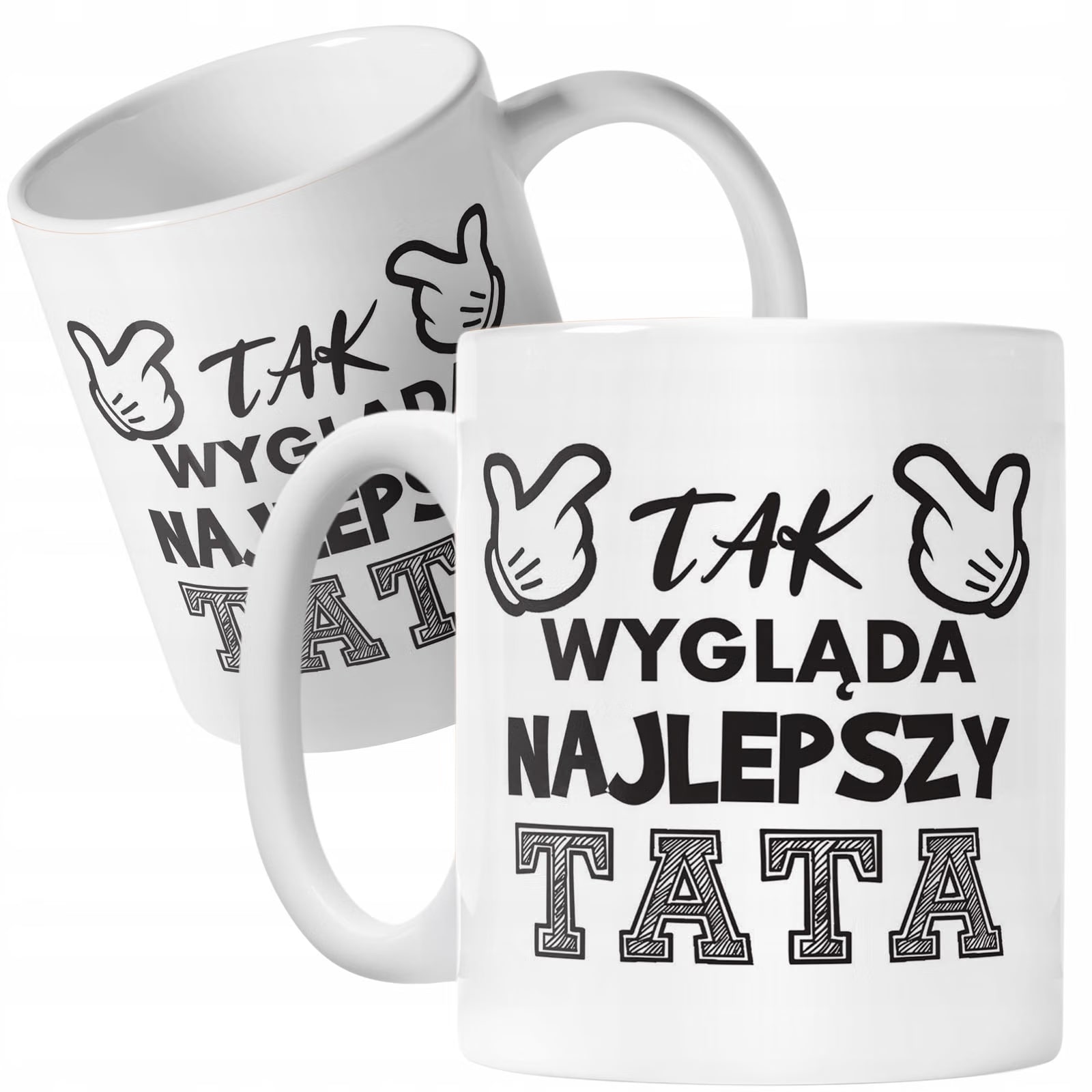 Kubek ceramiczny Dzień Ojca Dla Taty Tak Wygląda Najlepszy Tata Prezent