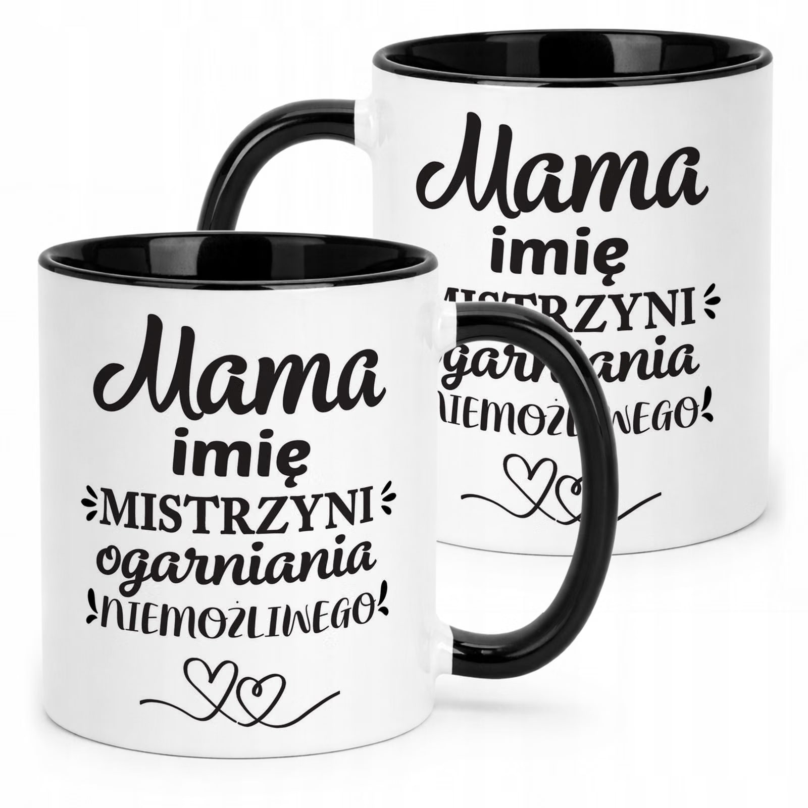 Kubek Czarny Personalizowany Dzień Matki Dla Mamy Prezent Upominek