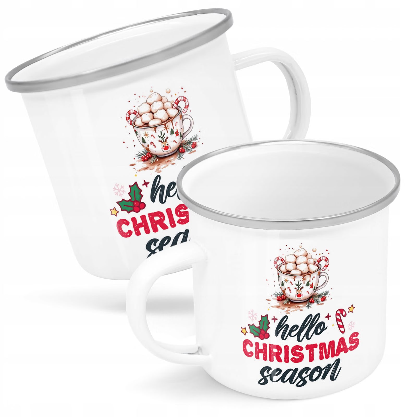 Kubek Emaliowany Boże Narodzenie Hello Christmas Season Prezent