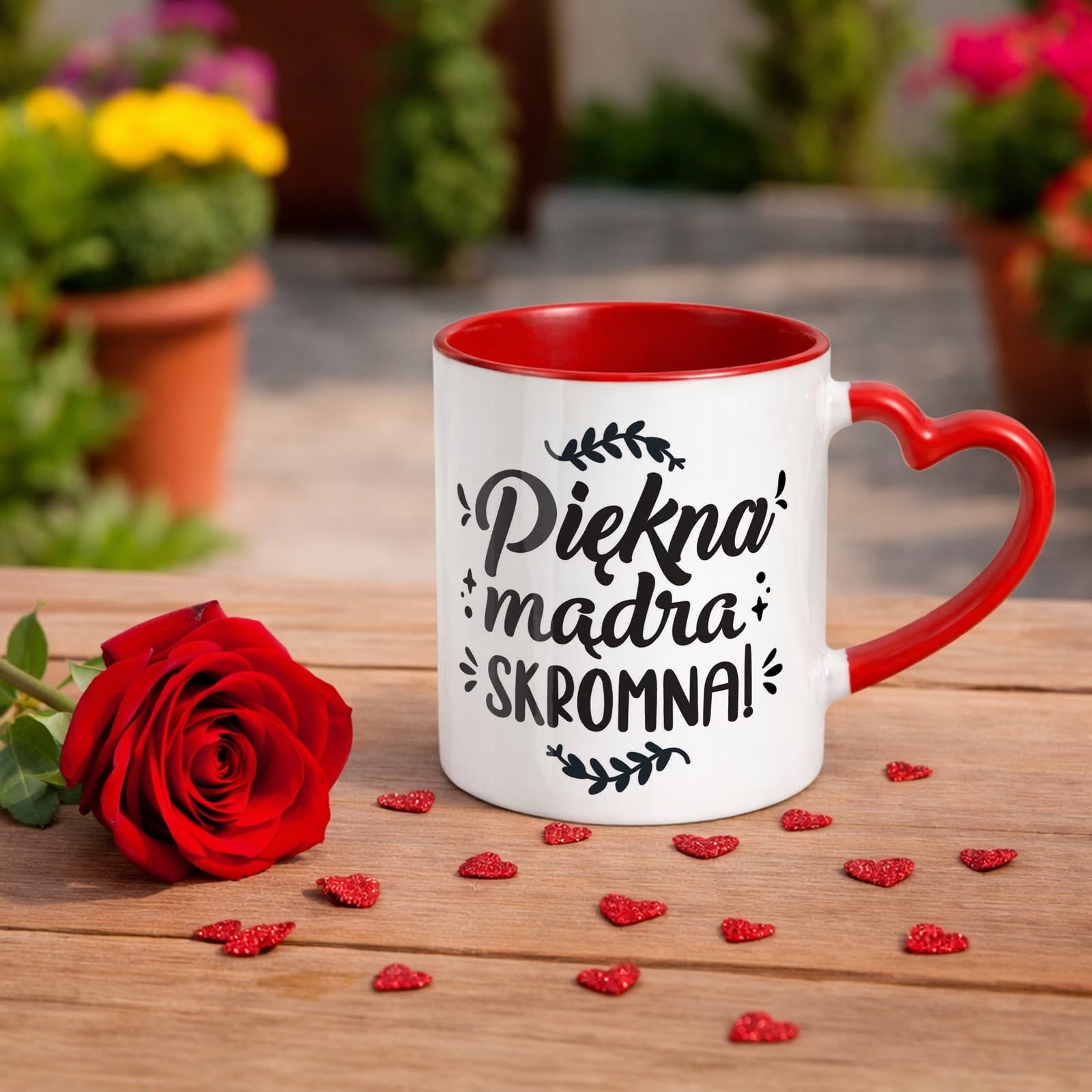 Kubek Czerwony Dzień Kobiet Dla Kobiety Dziewczyny Prezent Upominek