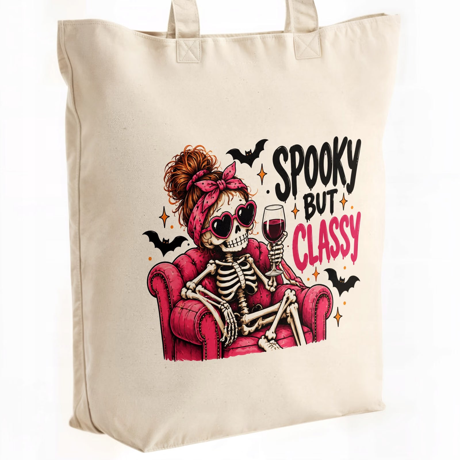 Torba shopper bawełniana premium halloween na zakupy z nadrukiem