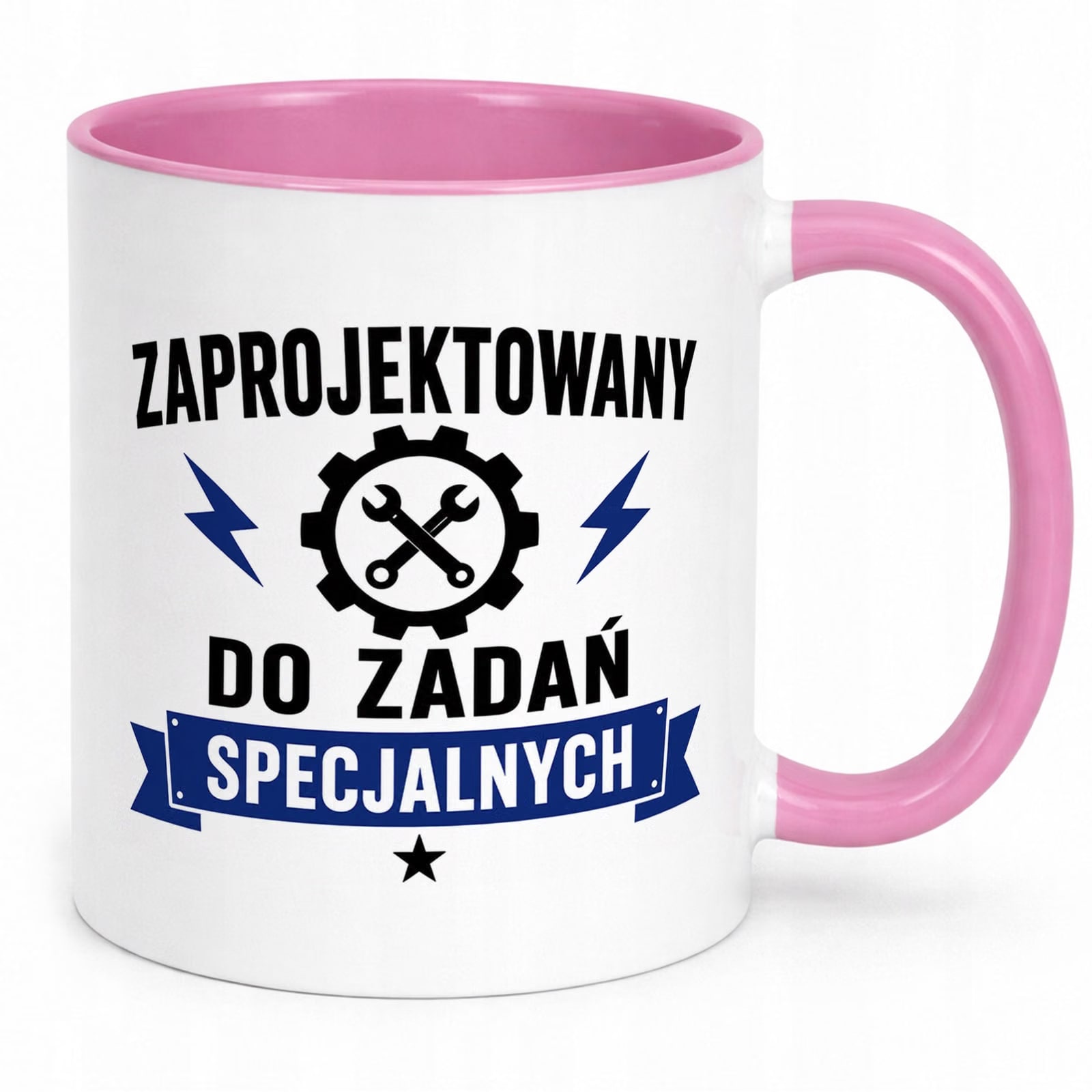Różowy Kubek z nadrukiem Dzień Chłopaka Mężczyzny Upominek Prezent