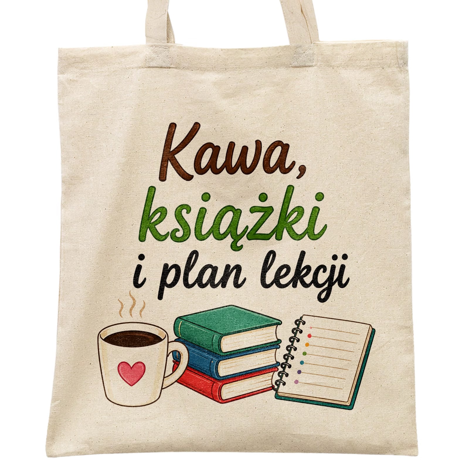Torba shopper bawełniana Dzień Nauczyciela na zakupy z nadrukiem prezent